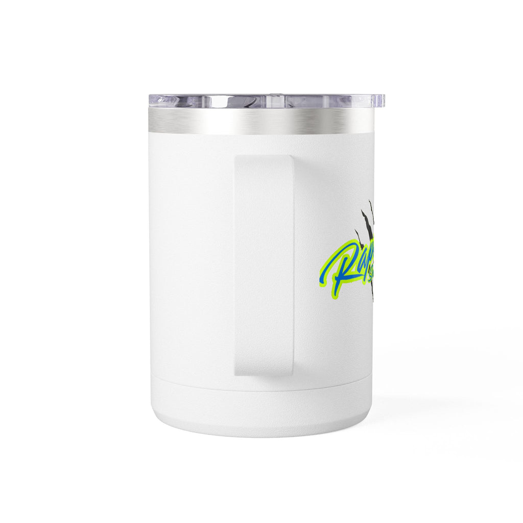15oz Insulated Travel Mug Tumbler with Neon Palm Design