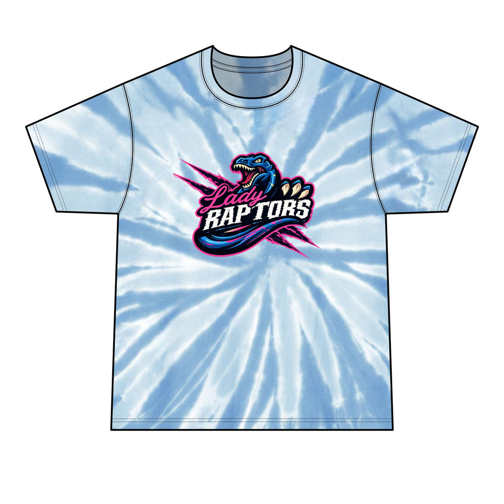 “Lady Raptors” Charcoal Tie-Dye Tee – Men’s Graphic T-Shirt
