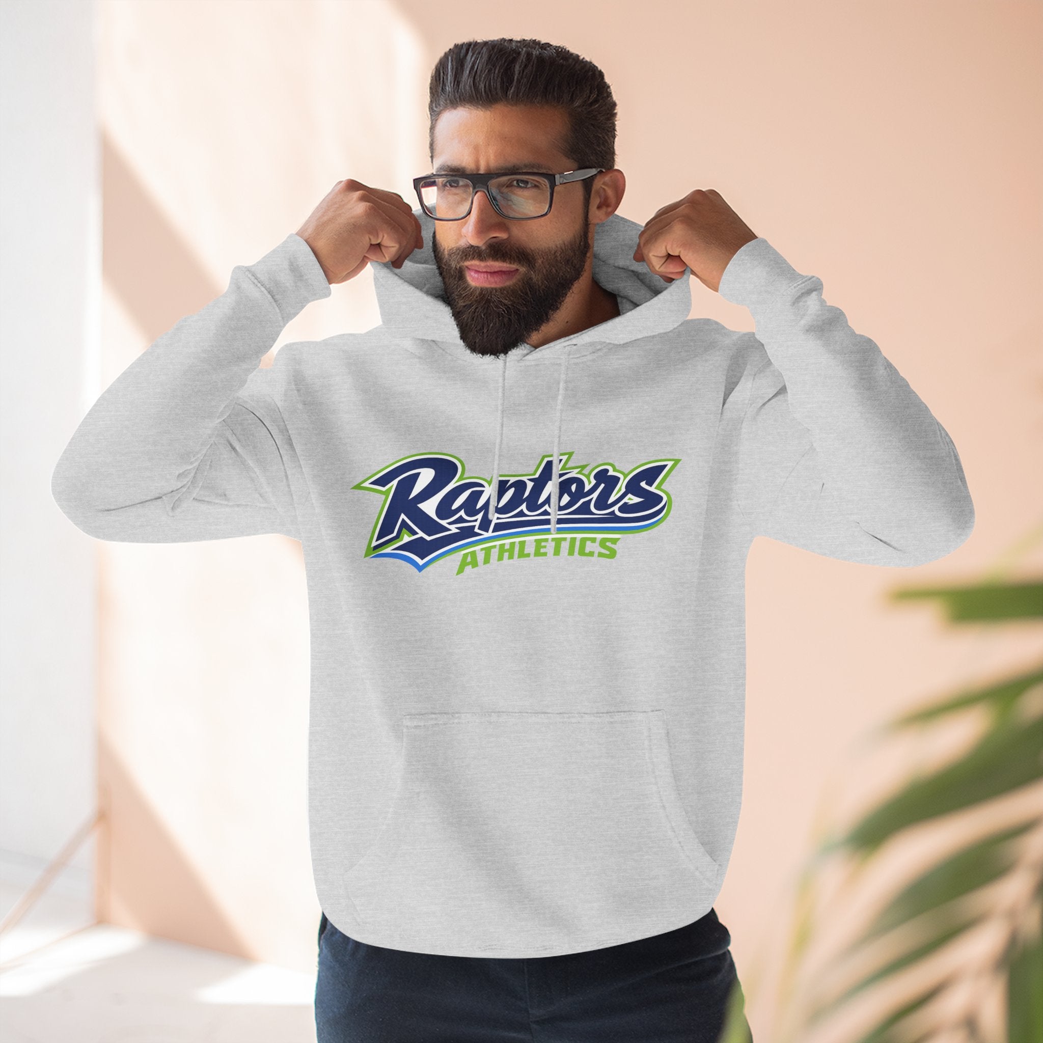 Raptors Athletics Hoodie — Three-Panel Fleece Pullover
