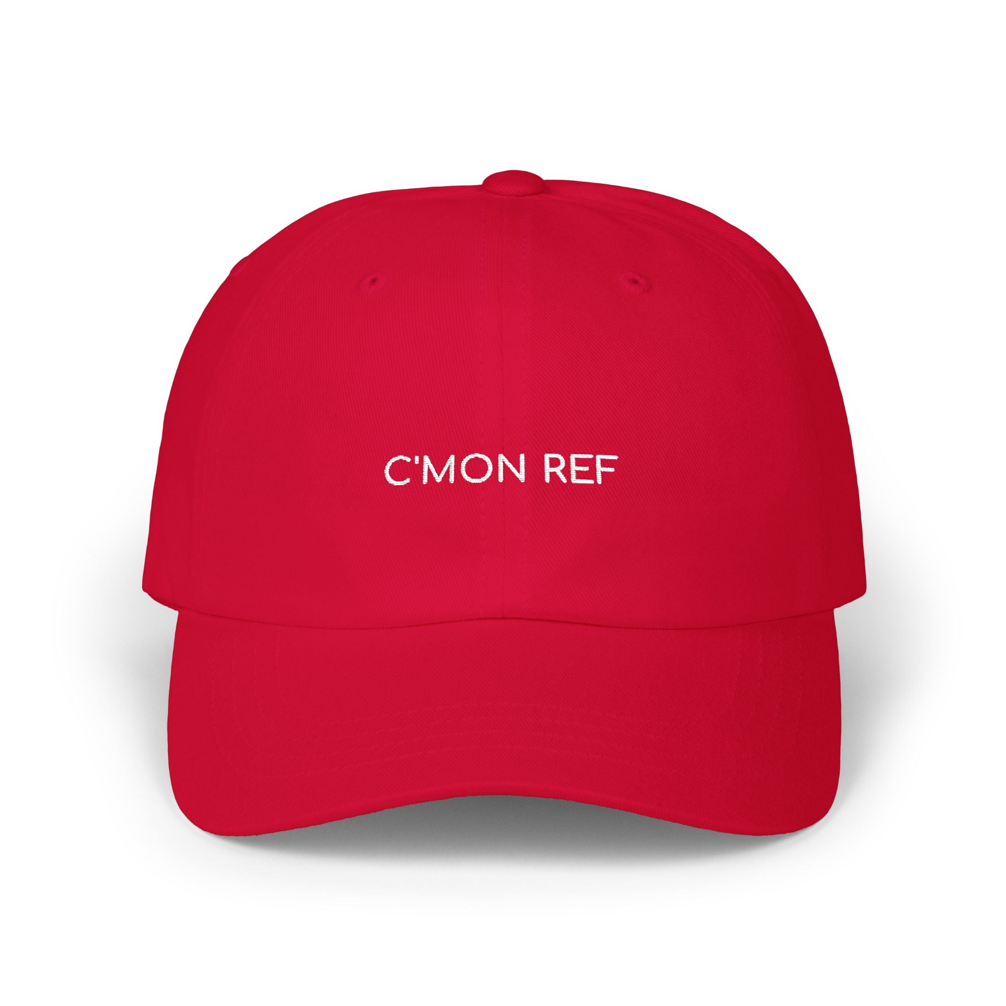 Dad Cap — "C'MON REF" Embroidered Baseball Hat