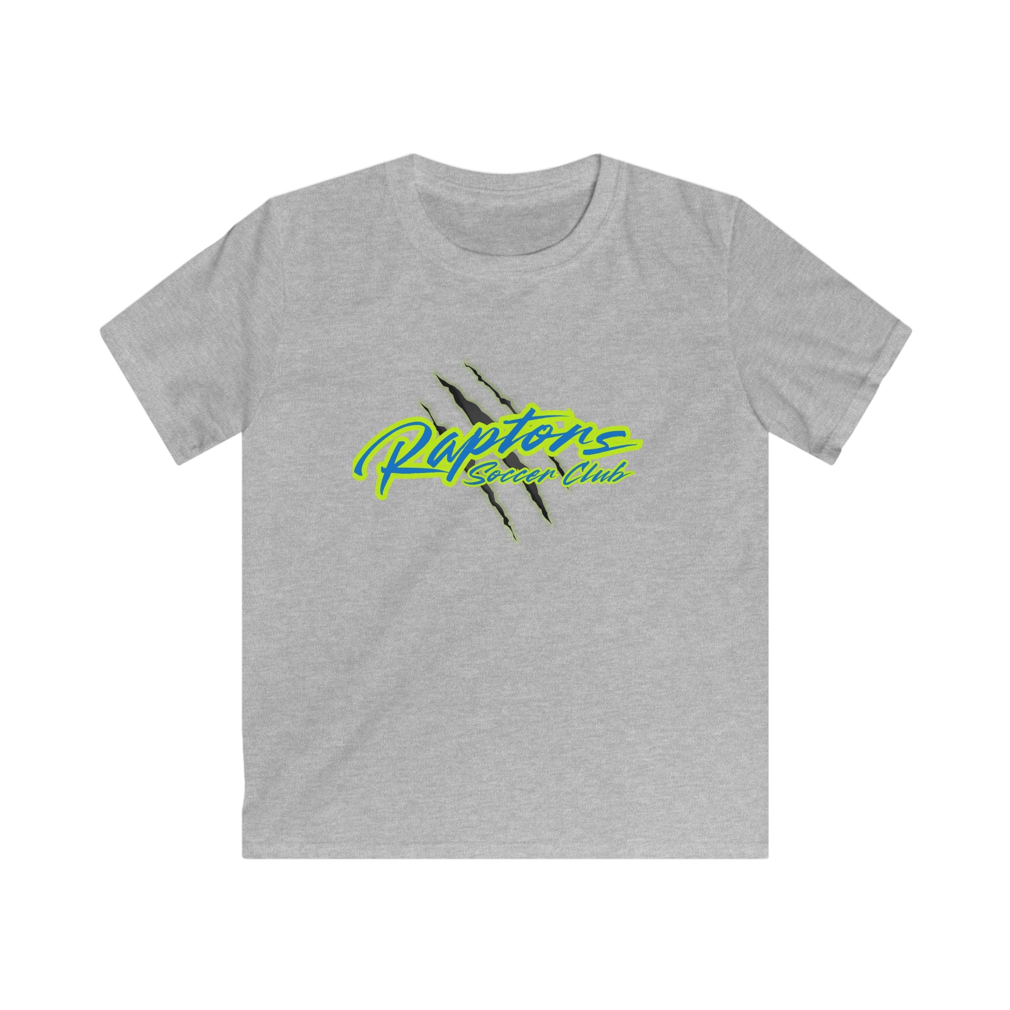 Raptors Reserve Club Kids Tee — Neon Script with Claw Mark Graphic
