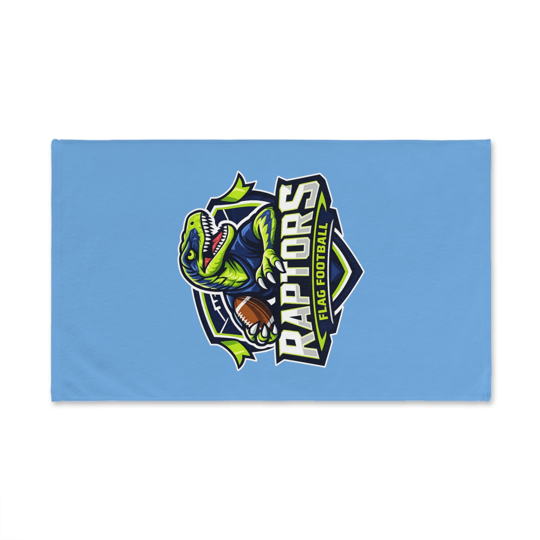 Raptors Flag Football Hand Towel – Dino Mascot Sports Team Towel