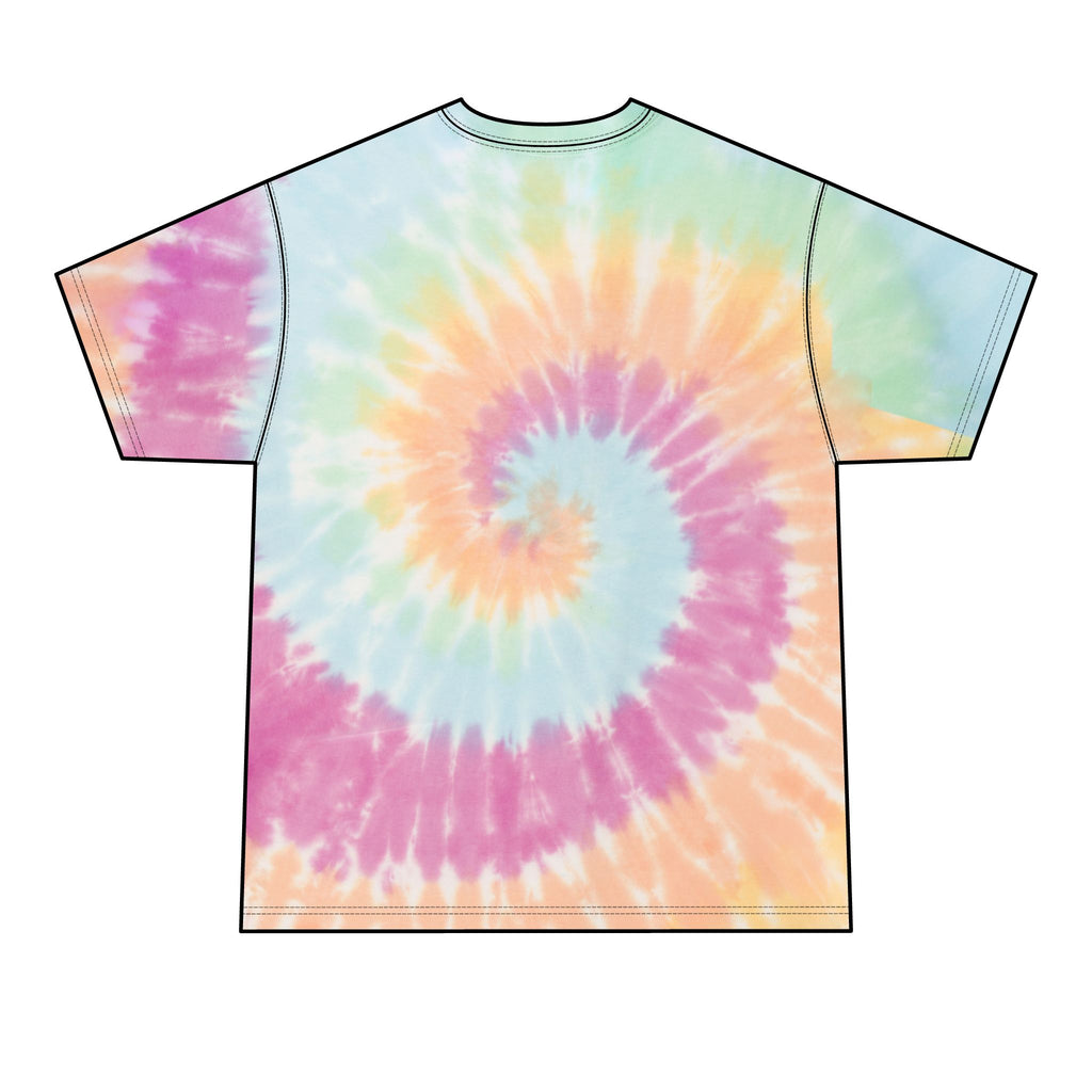 Raptors Flag Football Tie-Dye Tee — Neon Spiral Team Tee