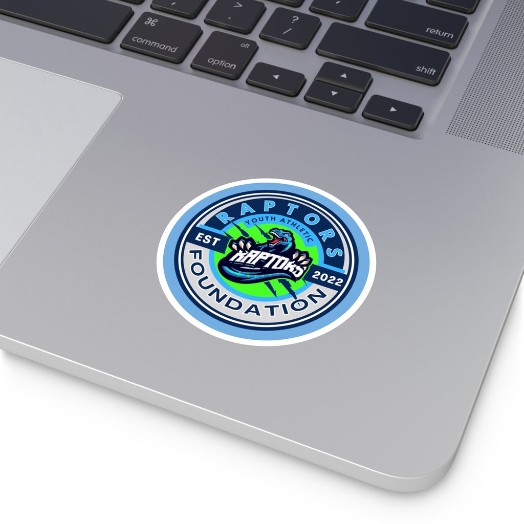 Raptors Foundation Round Sticker — Youth Athletic Team Logo (EST 2022) Indoor/Outdoor