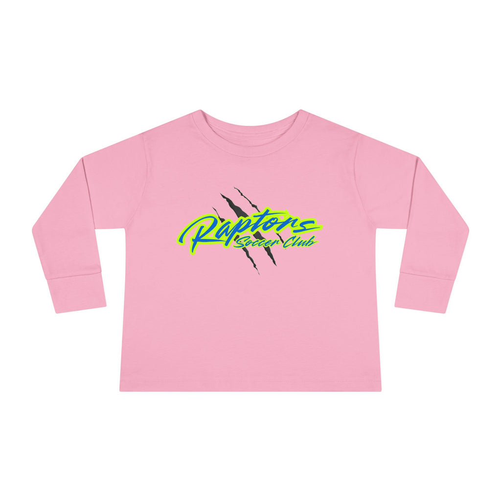Raptors Neon Script Toddler Long Sleeve Tee