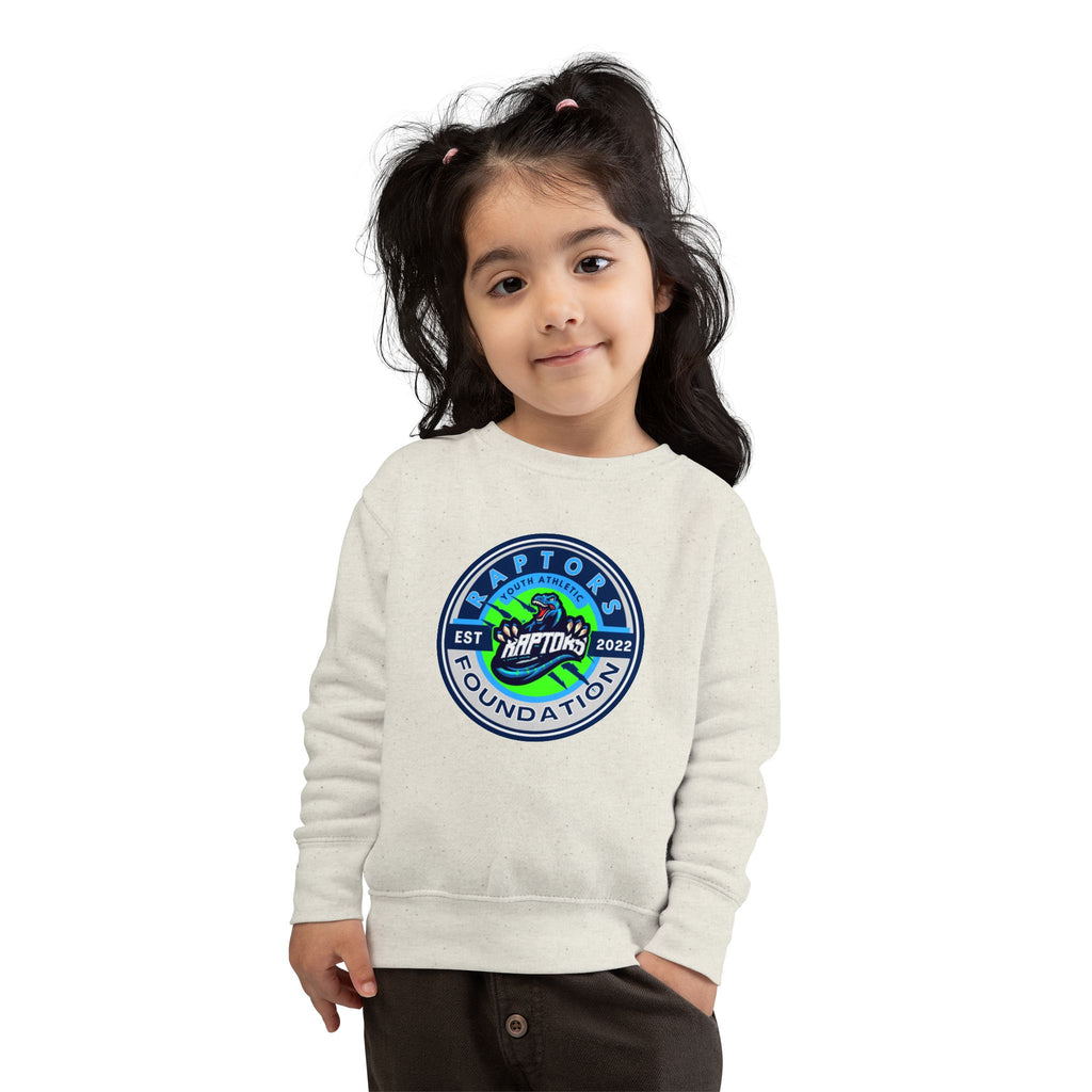 Raptors Foundation Toddler Sweatshirt — Kids' Crewneck with Green Dino Logo
