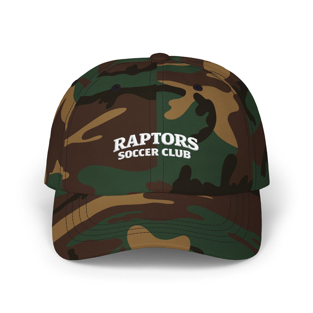 Raptors Soccer Club Camo Dad Cap — Classic Adjustable Baseball Hat