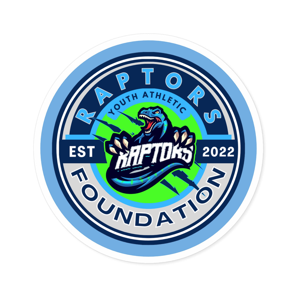 Raptors Foundation Round Sticker — Youth Athletic Team Logo (EST 2022) Indoor/Outdoor