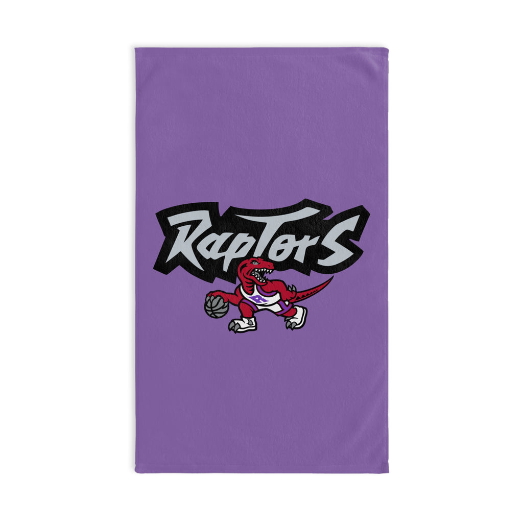 Raptors Logo Hand Towel – Purple Basketball Team Fan Gift