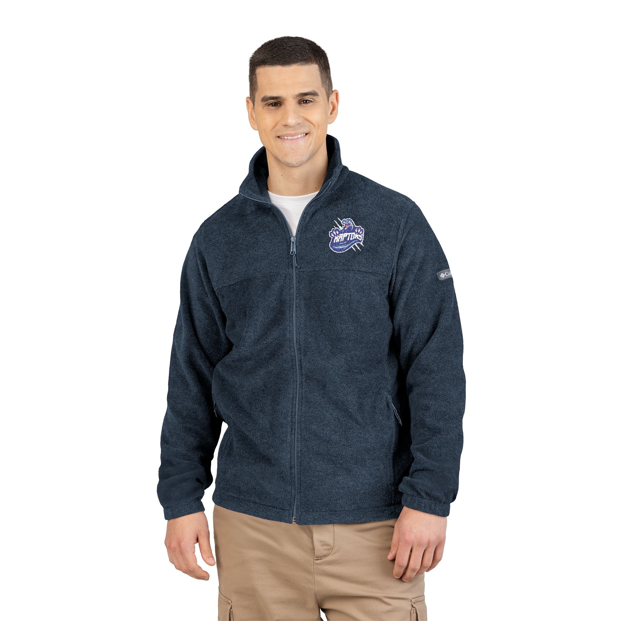 Embroidered Mountain Wave Columbia Fleece Jacket