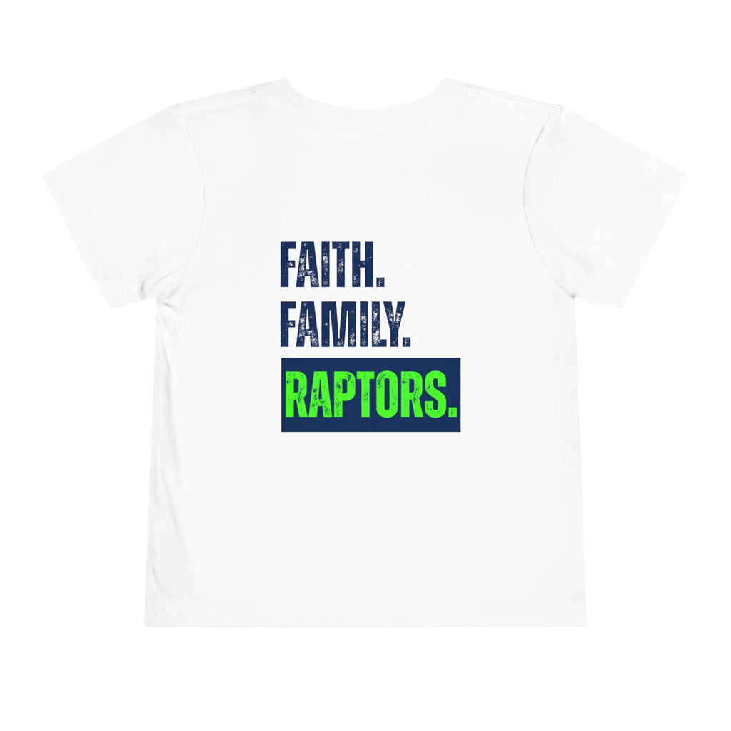 Toddler Tee - "Faith. Family. Raptors." Youth Sports Shirt (Seahawks-Inspired)