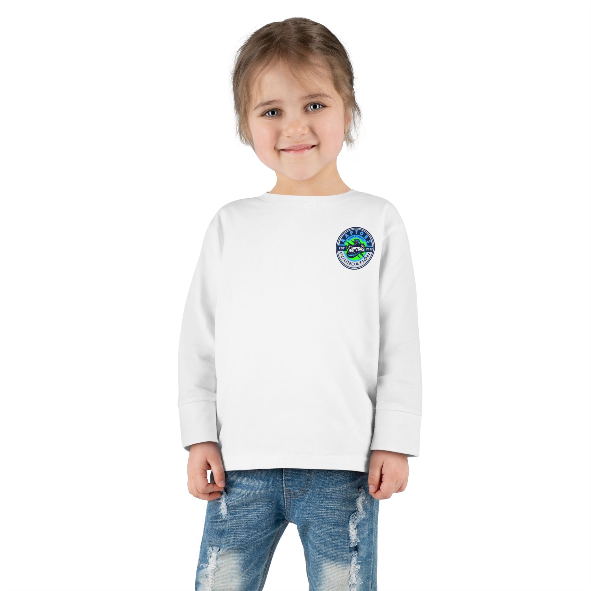 Toddler Long Sleeve Tee - 'Faith. Family. Raptors.' Kids Crewneck