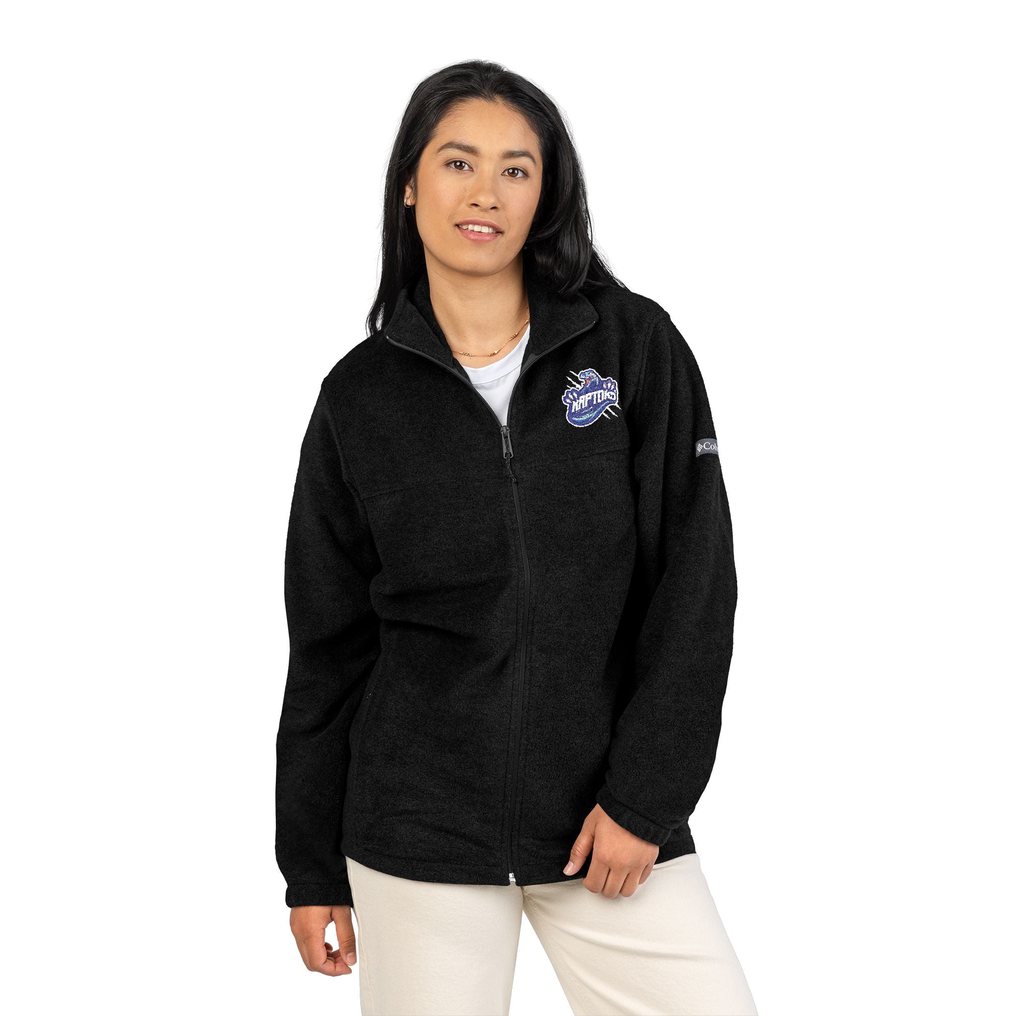Embroidered Mountain Wave Columbia Fleece Jacket