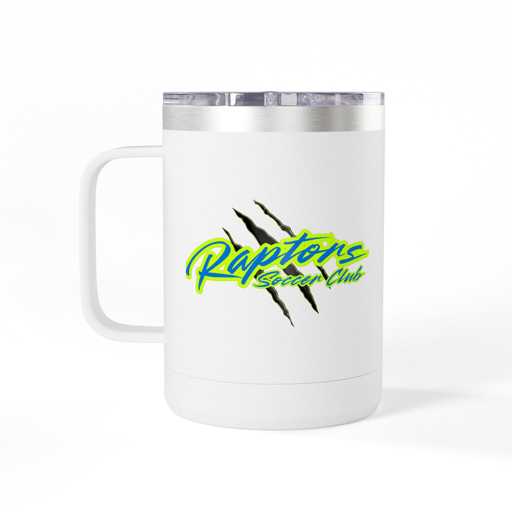15oz Insulated Travel Mug Tumbler with Neon Palm Design