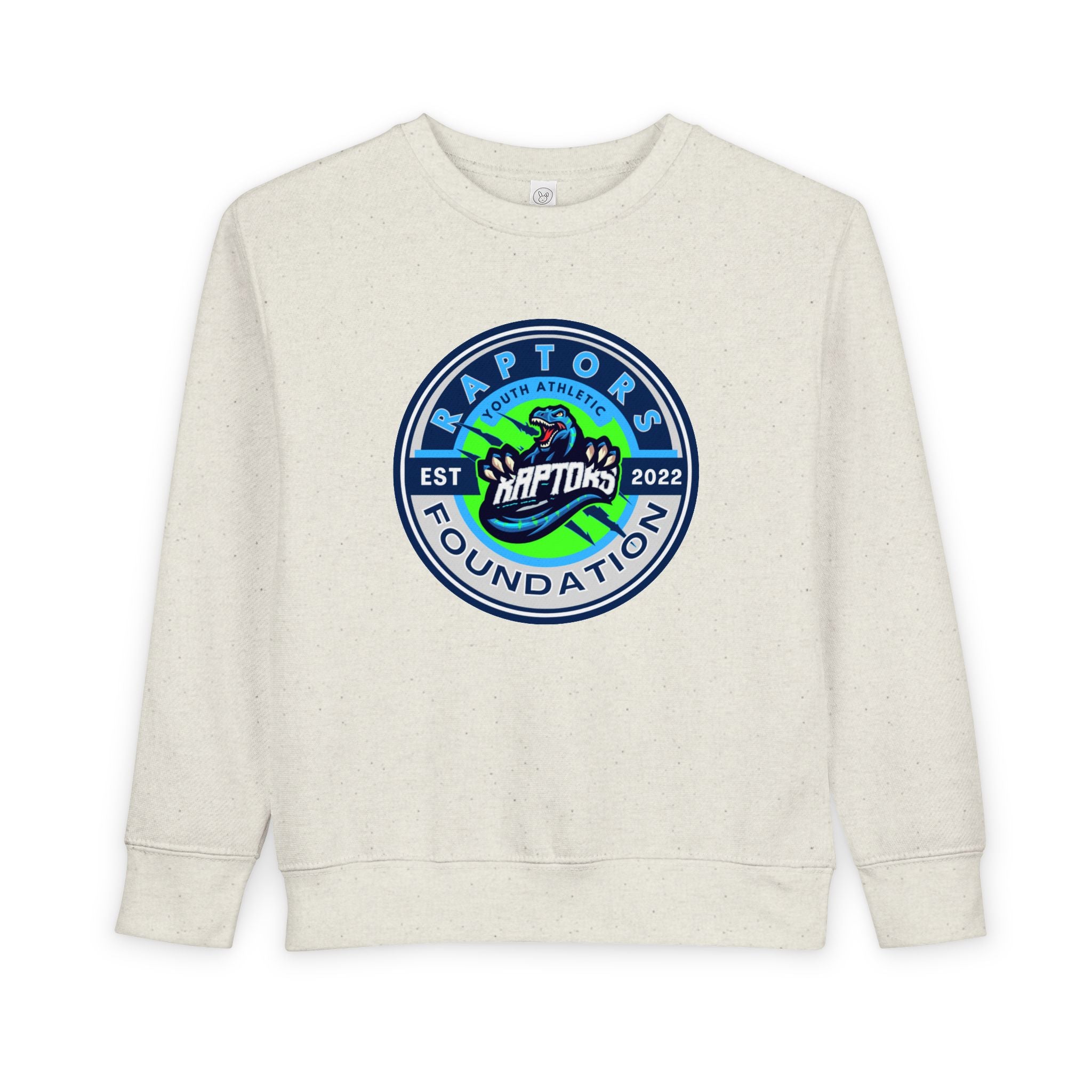 Raptors Foundation Toddler Sweatshirt — Kids' Crewneck with Green Dino Logo
