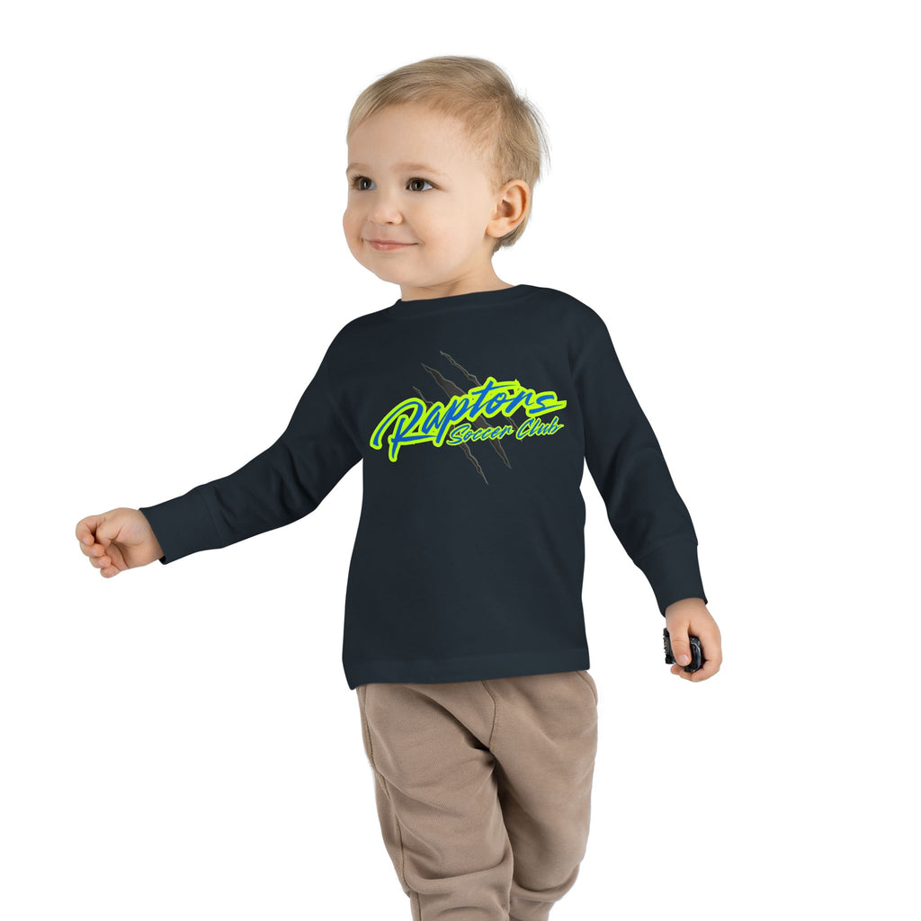Raptors Neon Script Toddler Long Sleeve Tee