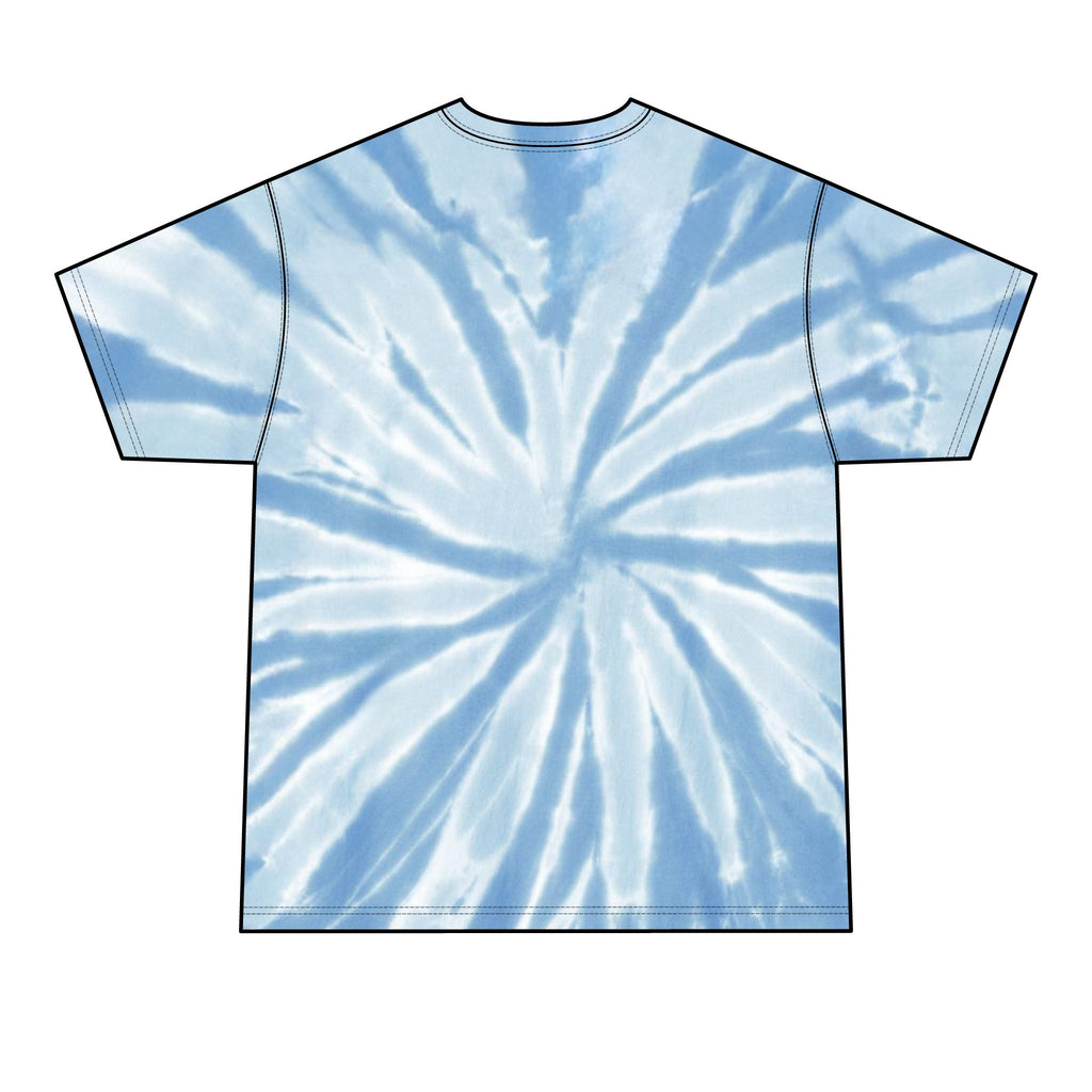 Raptors Tie-Dye T‑Shirt — Mens Black Spiral Logo Tee