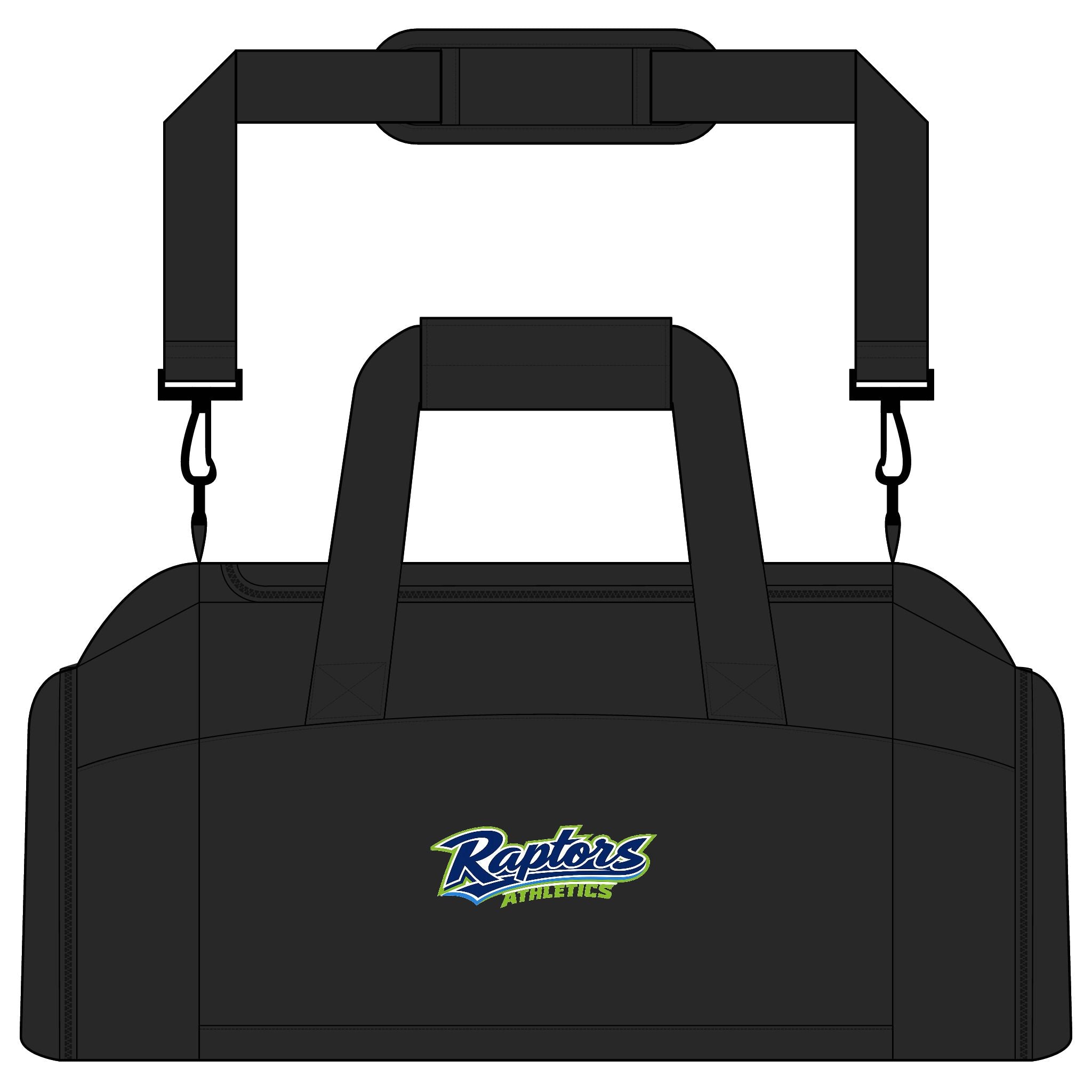 Raptors Athletic Gym Bag – Team Logo Duffle for Sports, Training & Travel