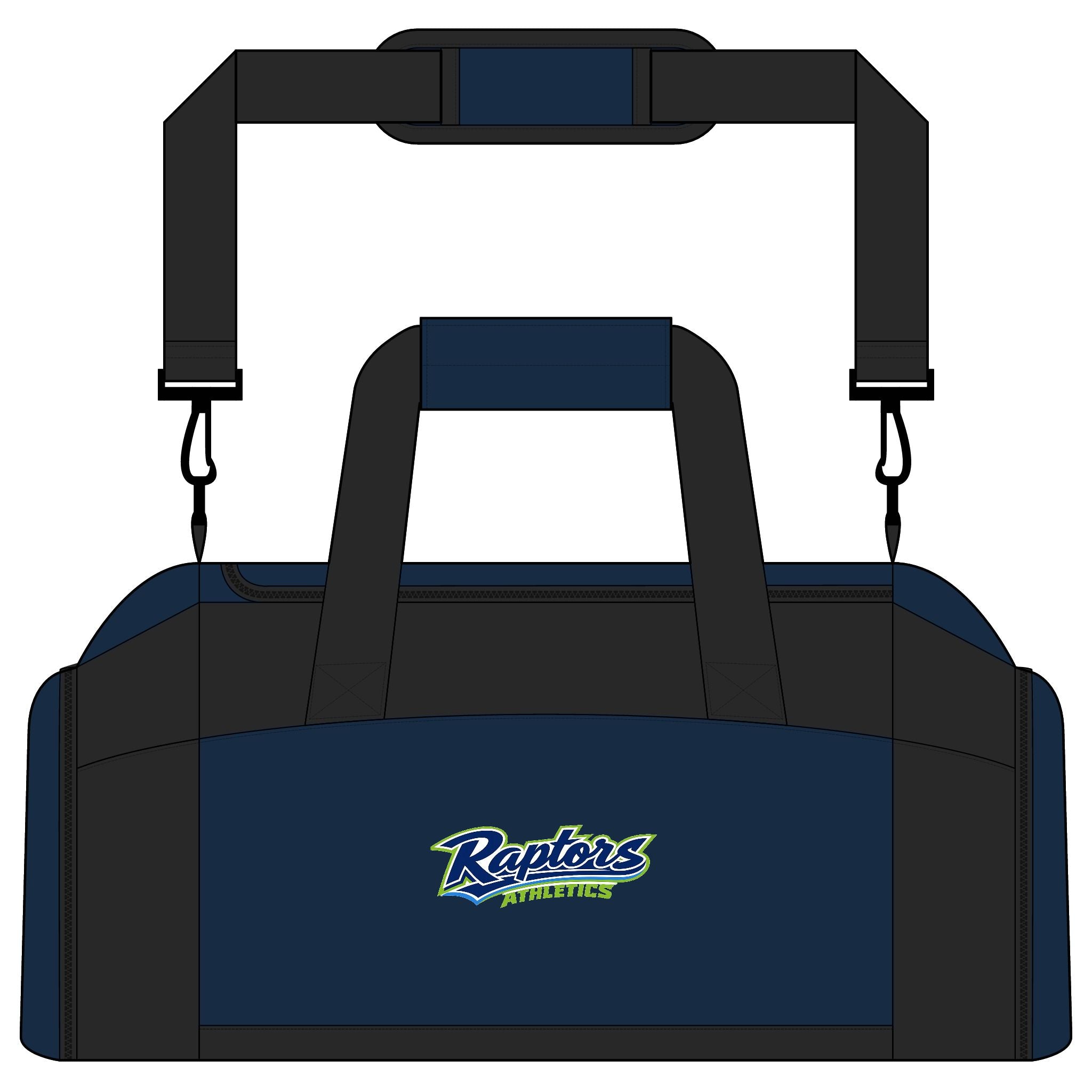 Raptors Athletic Gym Bag – Team Logo Duffle for Sports, Training & Travel