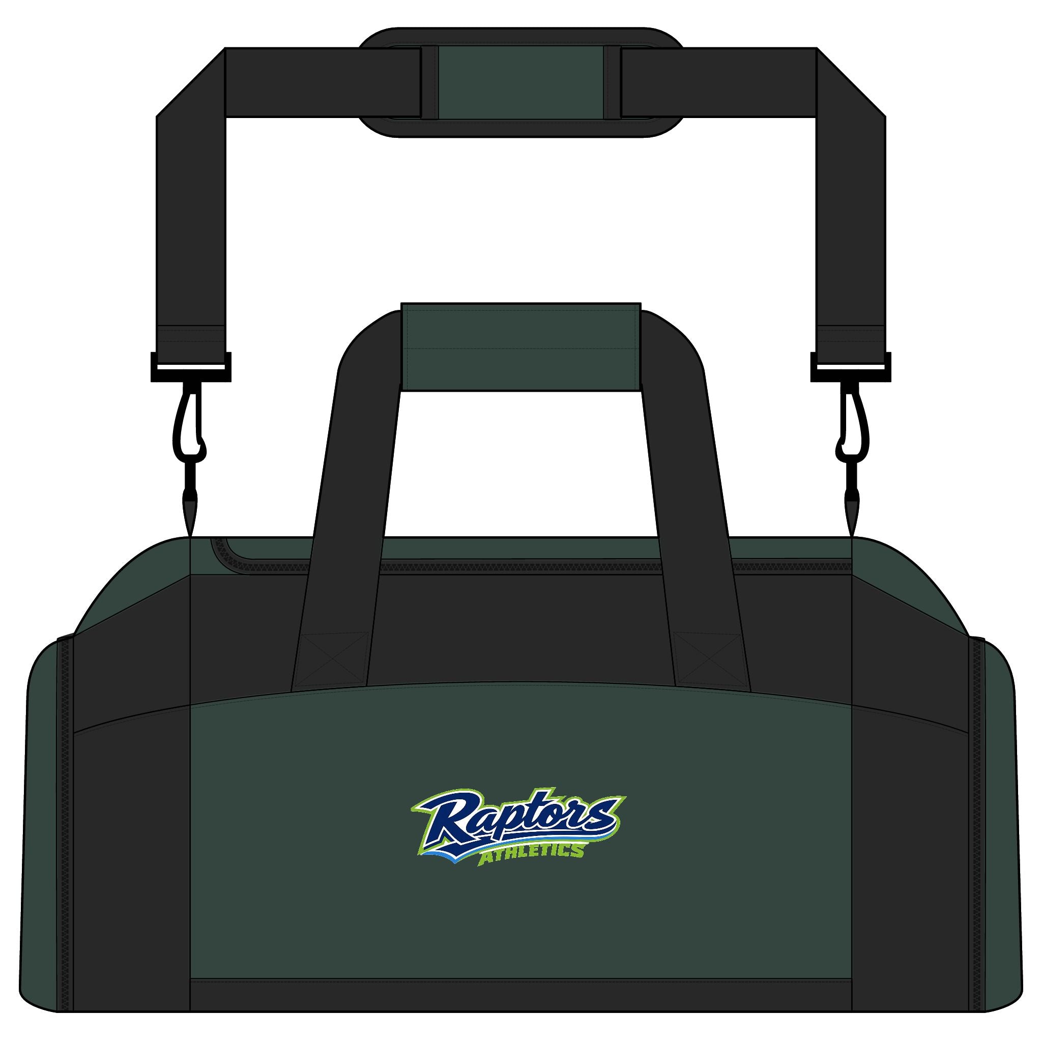 Raptors Athletic Gym Bag – Team Logo Duffle for Sports, Training & Travel