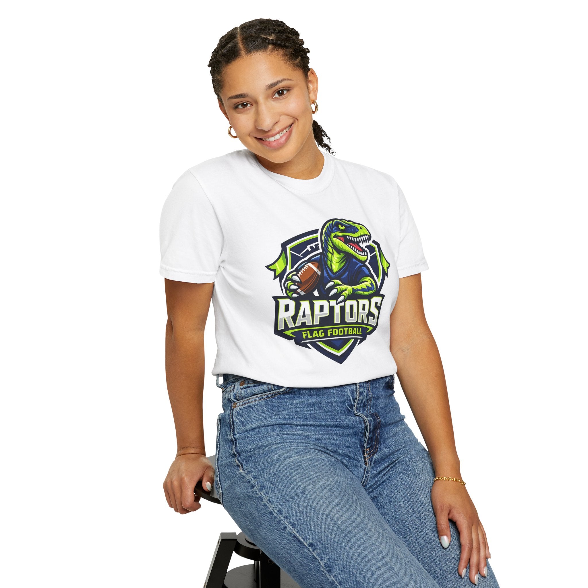 Raptors Flag Football T-Shirt — Comfort Colors
