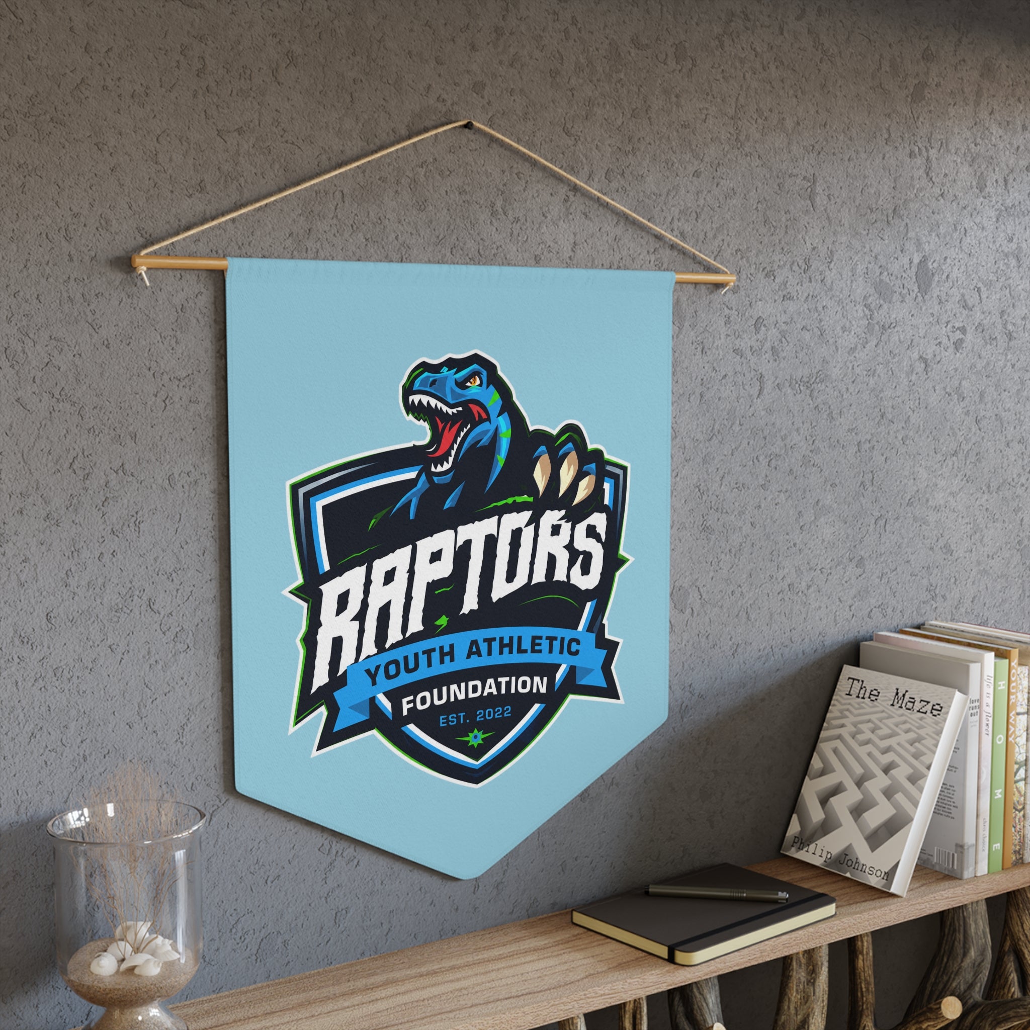 Raptors Youth Athletic Foundation Pennant — Team Banner Wall Flag