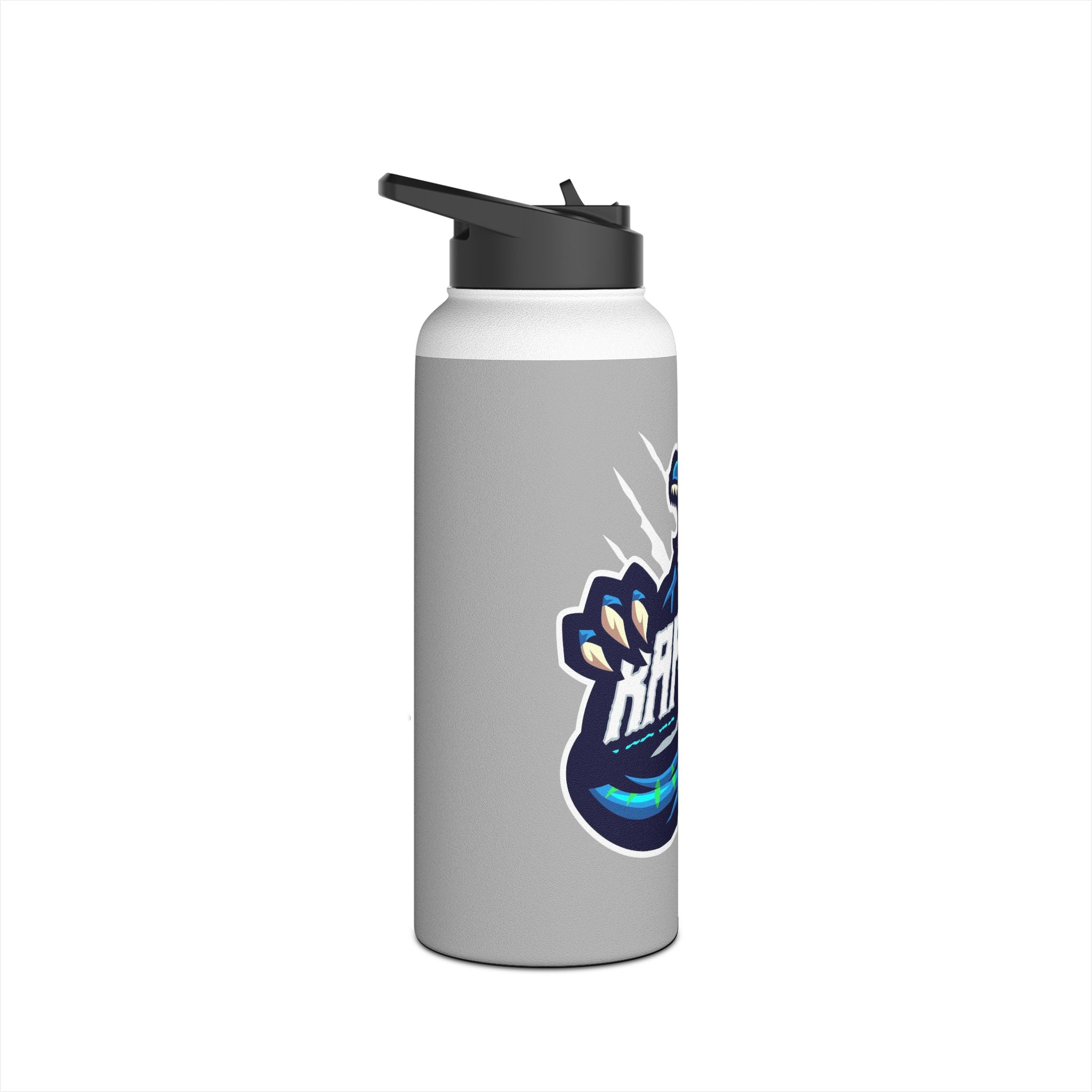 OG Raptors Logo Stainless Steel Water Bottle — Insulated Sports Bottle with Fierce Dino Logo