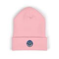 Embroidered Earth Cuffed Beanie — Eco Globe Patch Winter Hat