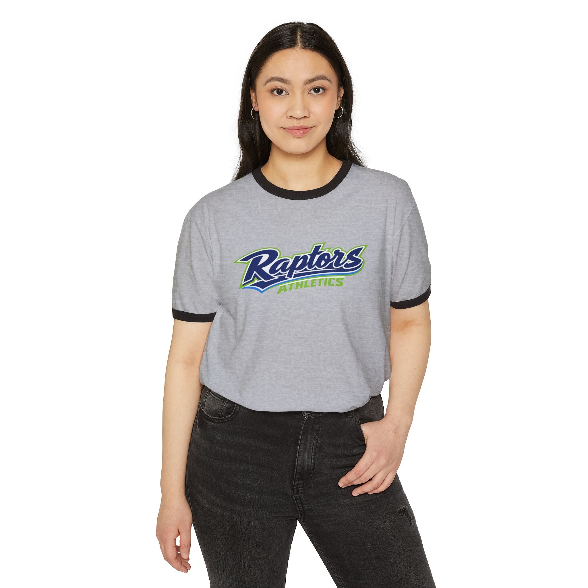 Raptors Athletics Ringer T-Shirt — Retro Sports Graphic Tee