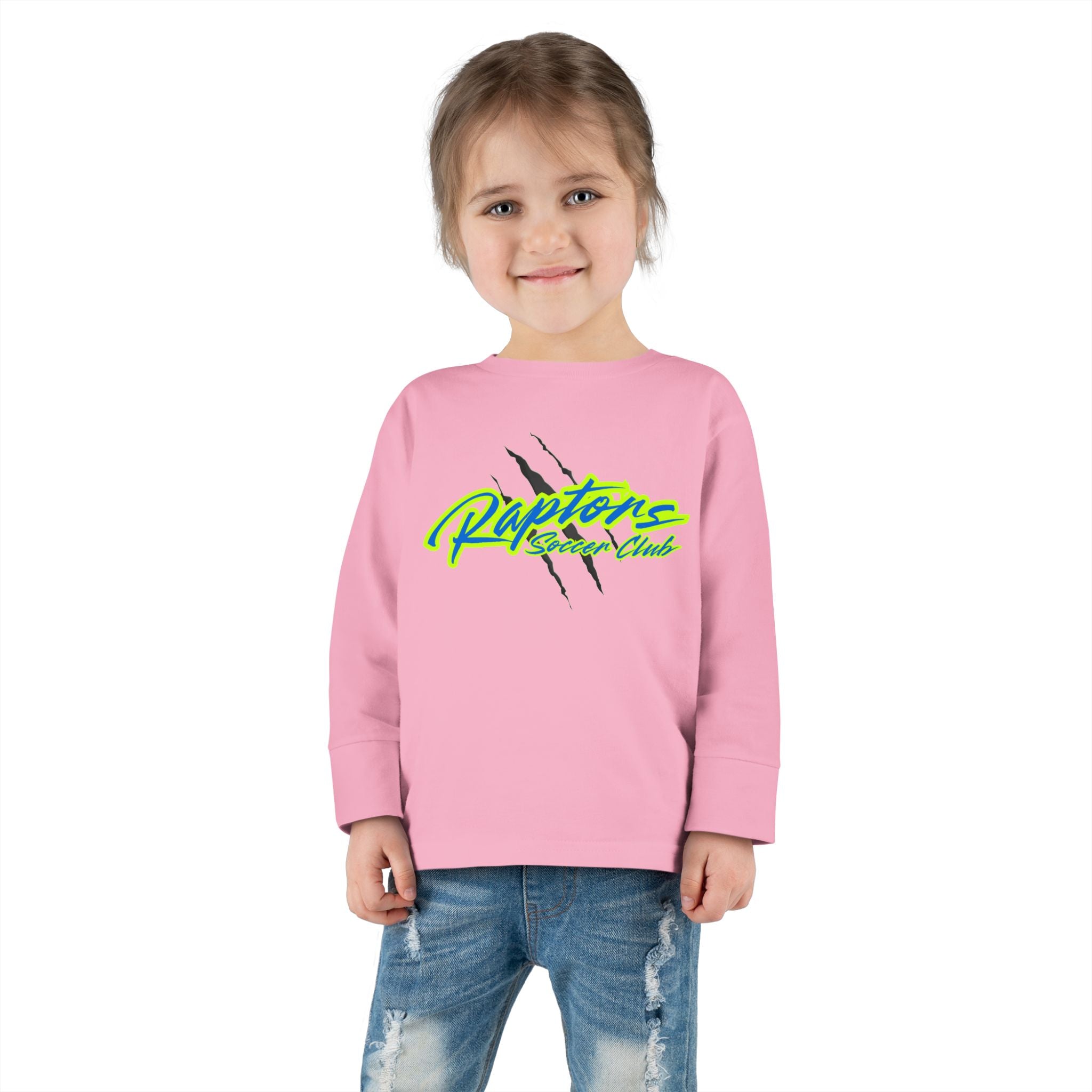 Raptors Neon Script Toddler Long Sleeve Tee