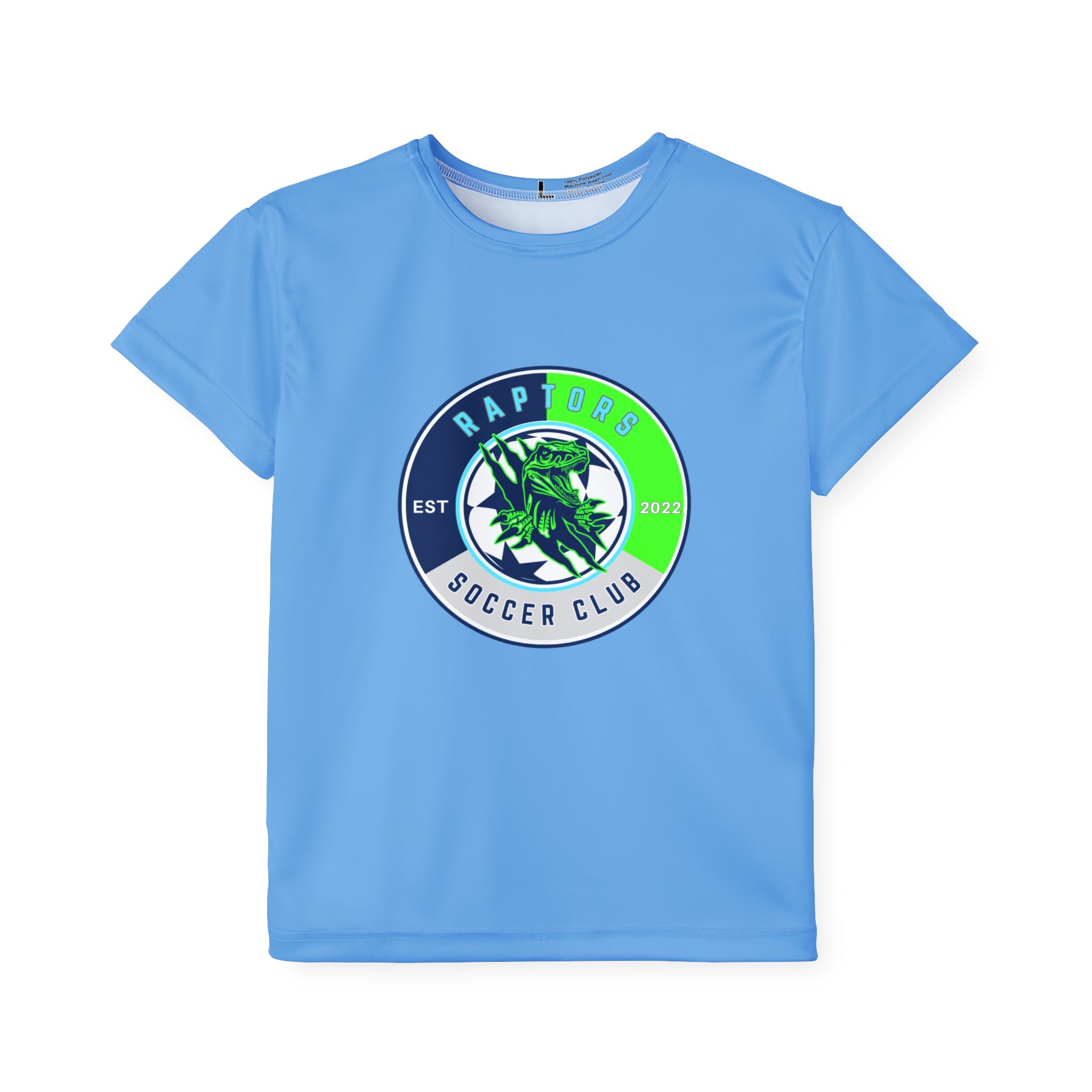 Raptors Soccer Club Kids Jersey — Youth Short-Sleeve Athletic Tee