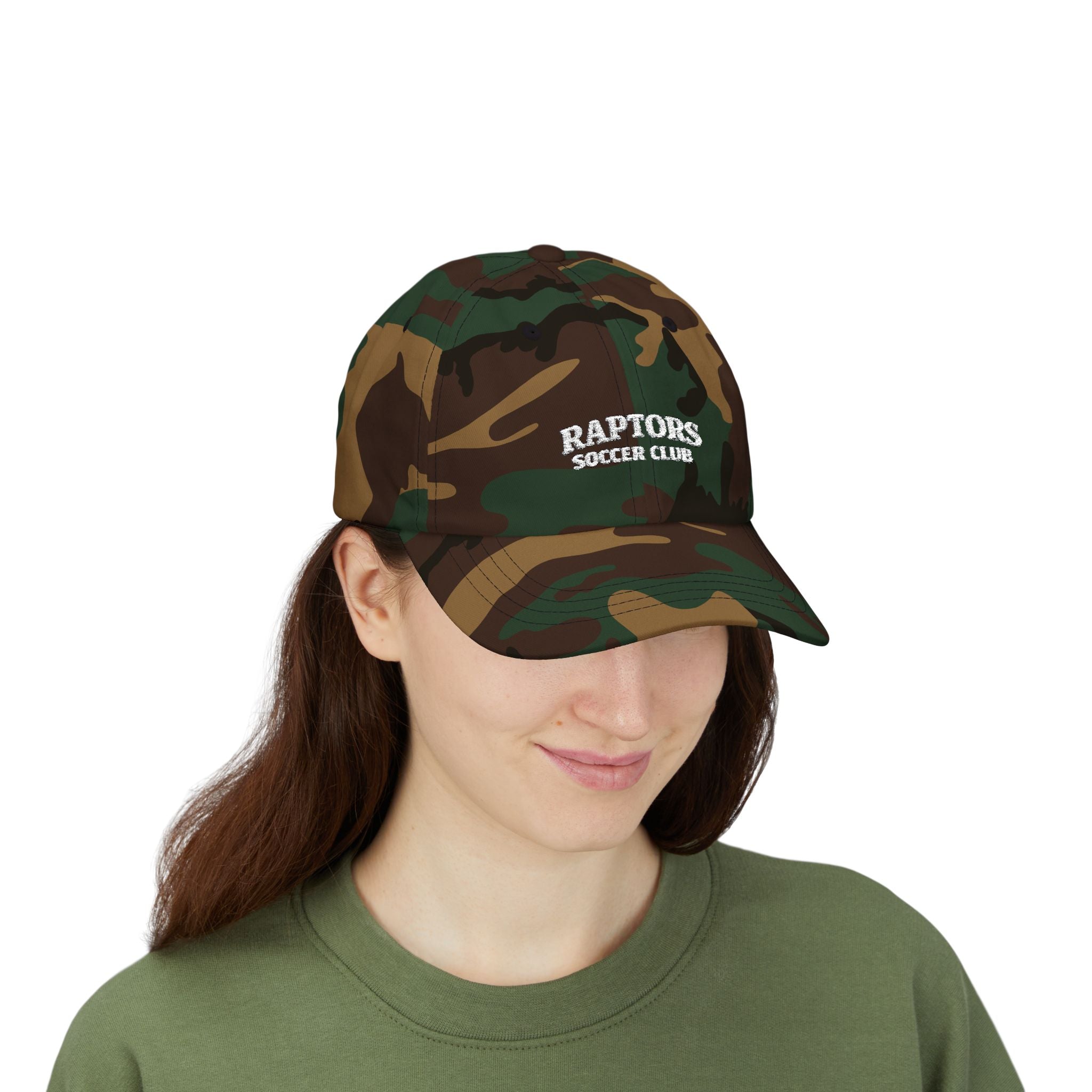 Raptors Soccer Club Camo Dad Cap — Classic Adjustable Baseball Hat