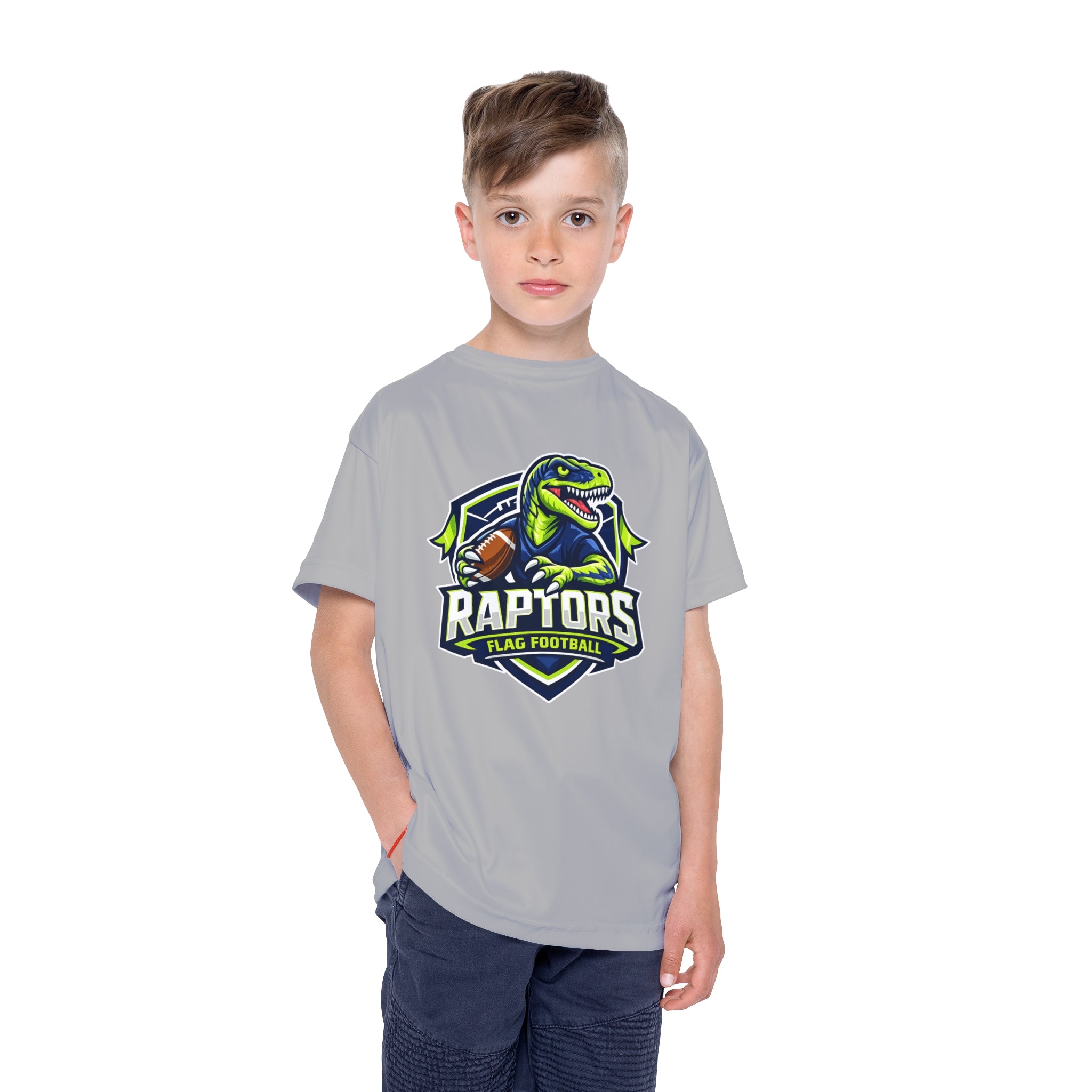 Raptors Kids Flag Football Jersey — Youth Athletic Team Shirt