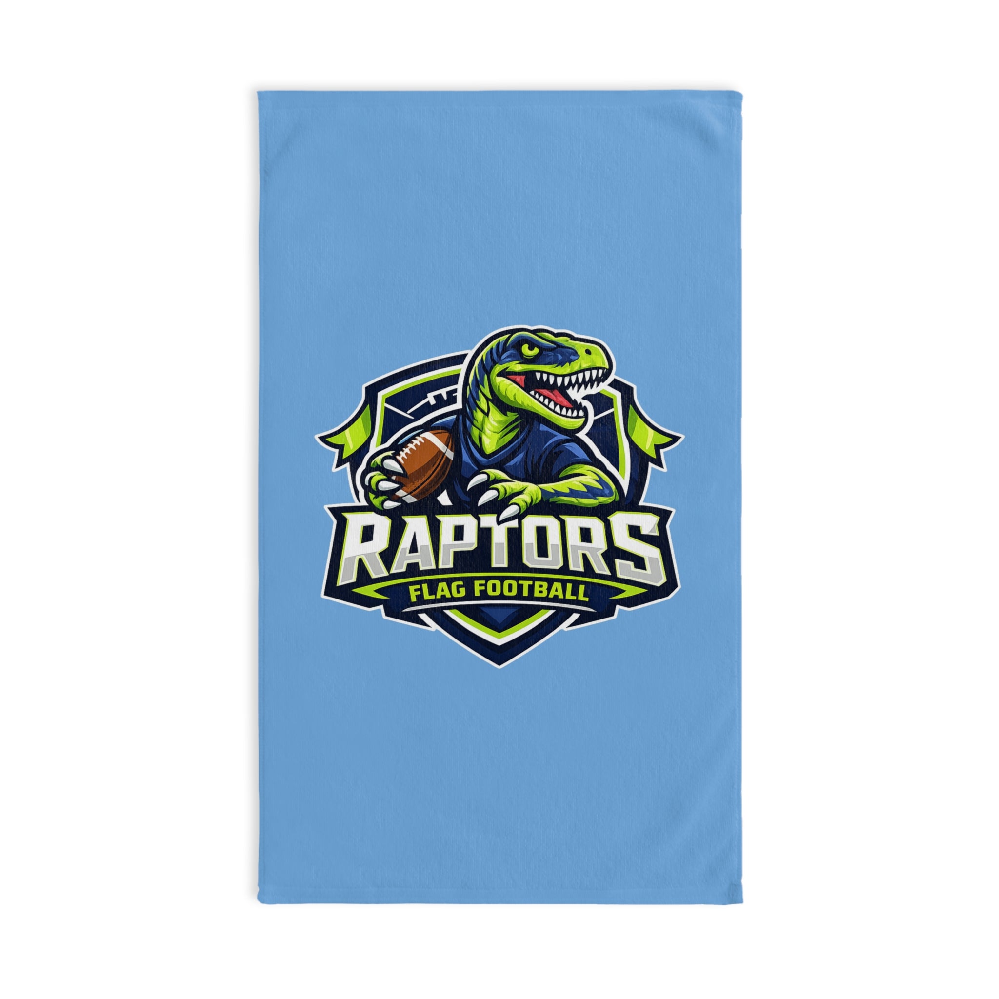 Raptors Flag Football Hand Towel – Dino Mascot Sports Team Towel