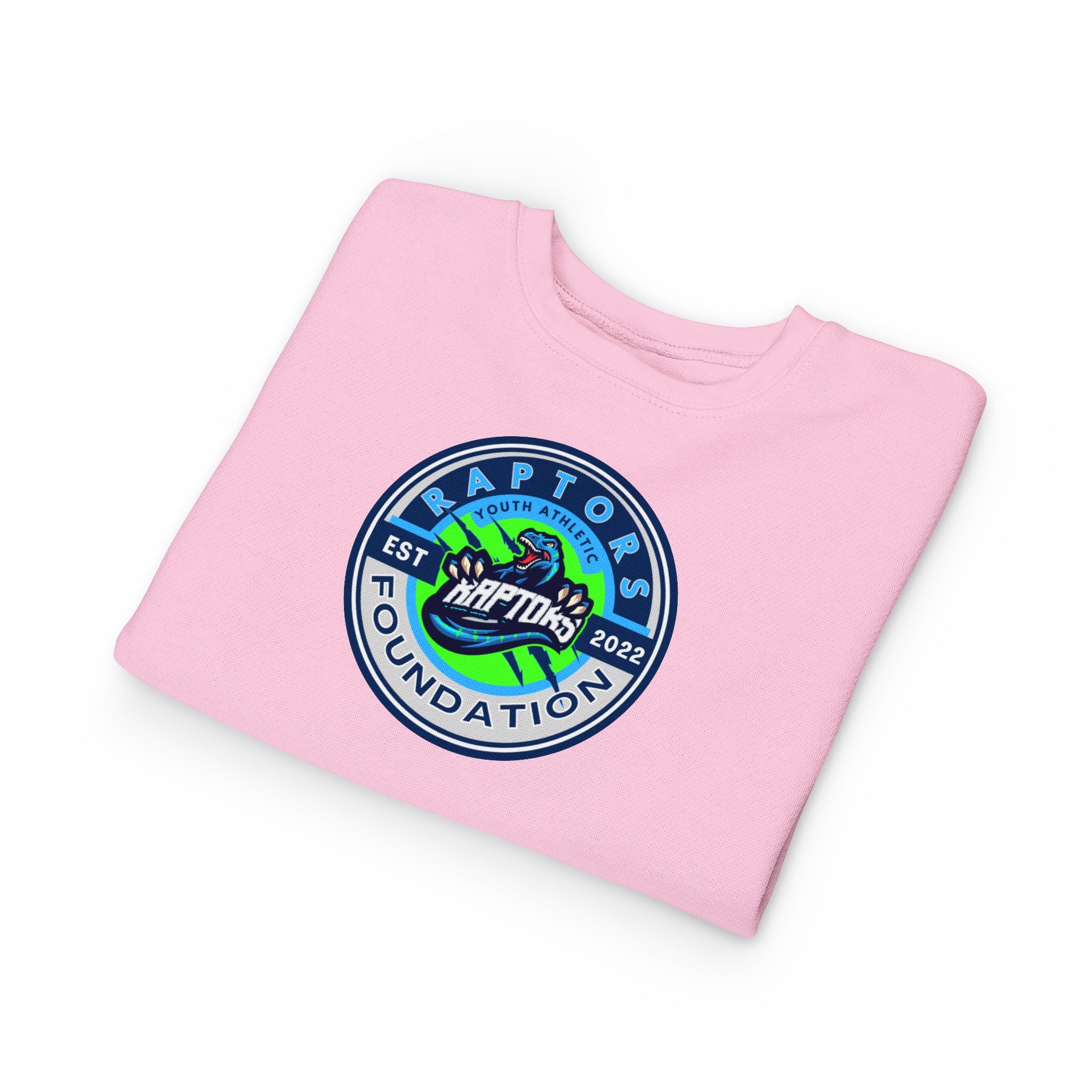 Raptors Foundation Toddler Sweatshirt — Kids' Crewneck with Green Dino Logo