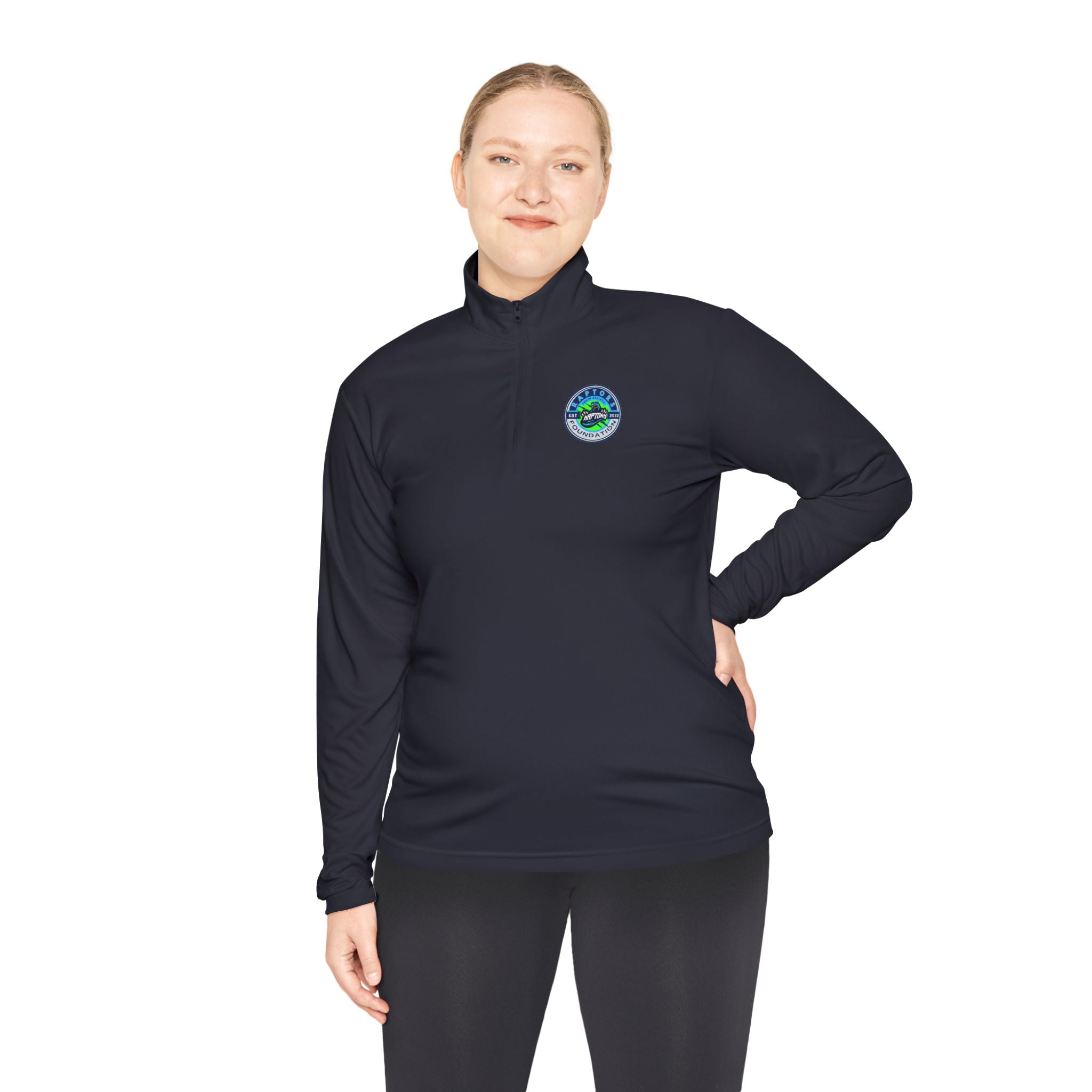 Quarter-Zip Pullover with Coastal Wave Emblem - Lightweight Outdoor Pullover