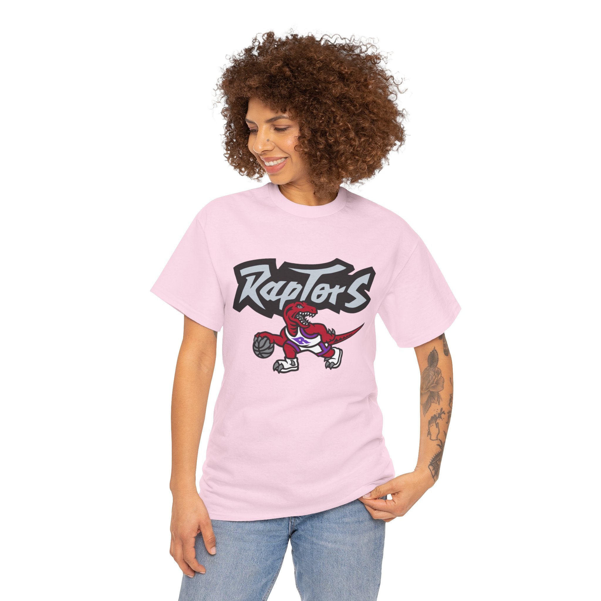 Raptors Basketball T‑Shirt – Vintage Dino Logo Tee