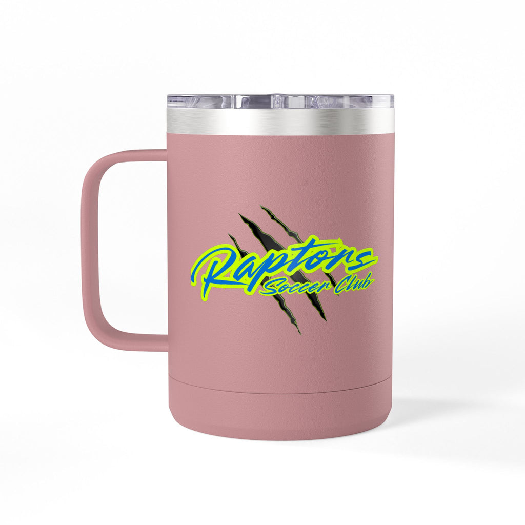 15oz Insulated Travel Mug Tumbler with Neon Palm Design