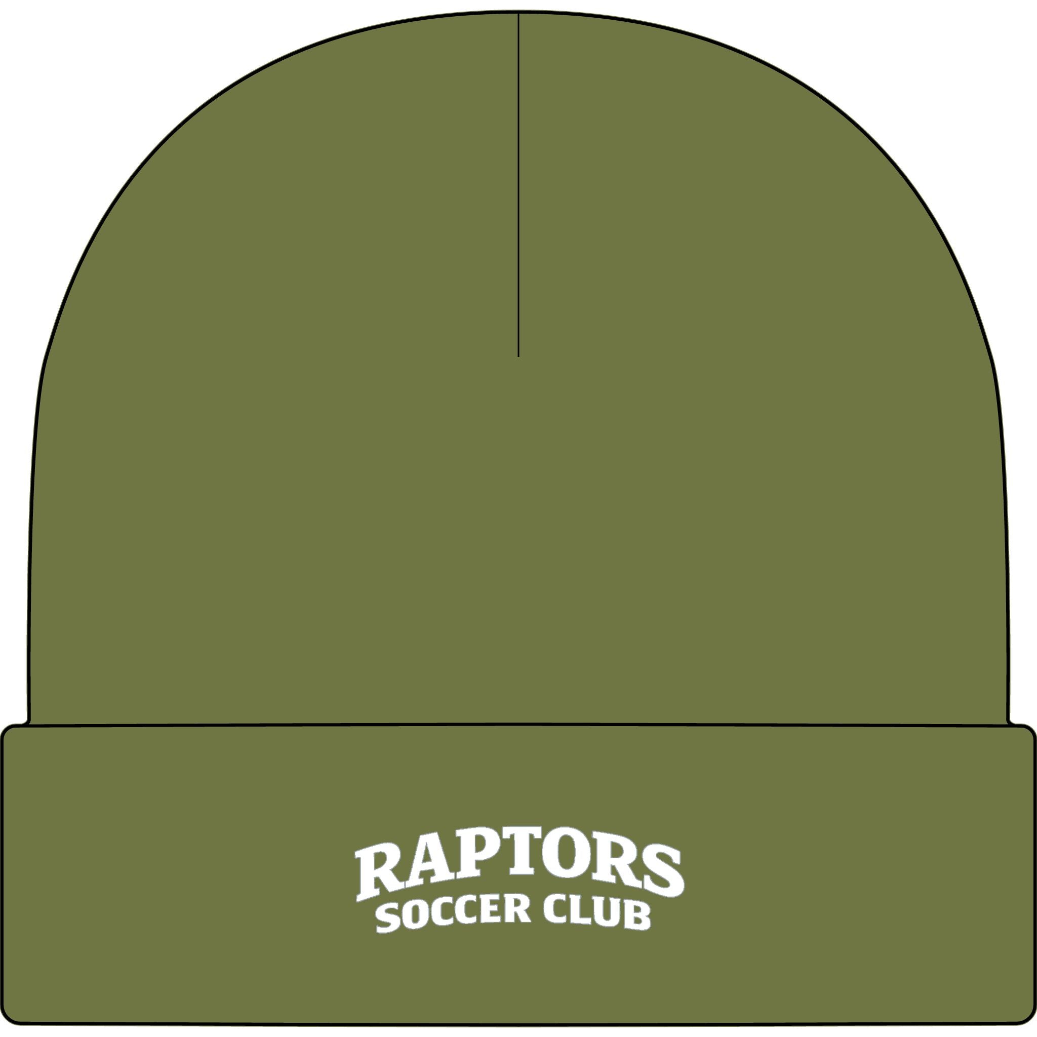 Raptors Soccer Club Cuff Beanie — Embroidered Team Winter Hat