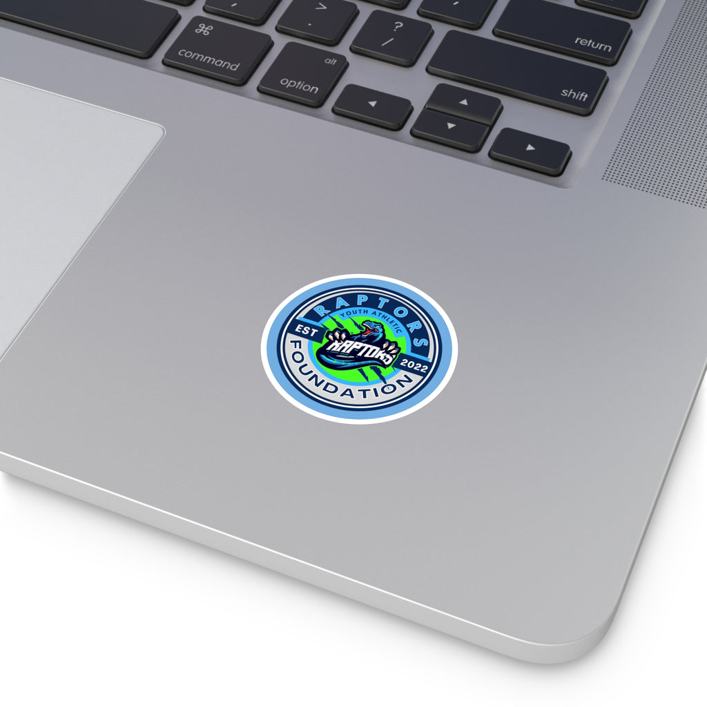 Raptors Foundation Round Sticker — Youth Athletic Team Logo (EST 2022) Indoor/Outdoor
