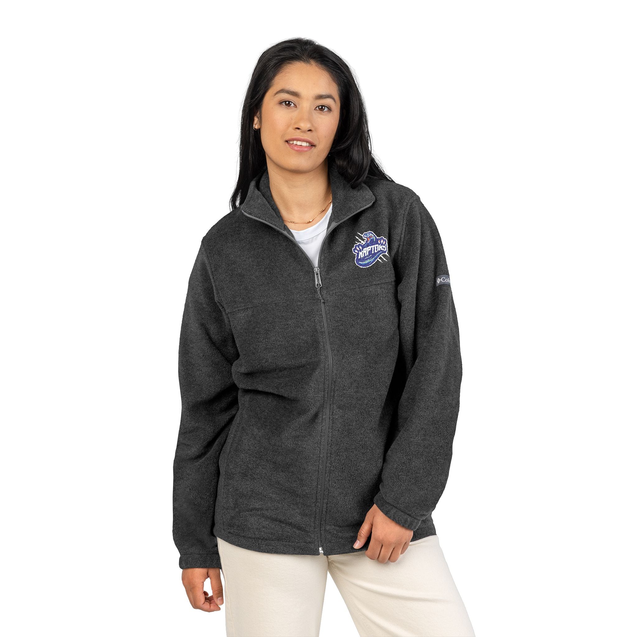 Embroidered Mountain Wave Columbia Fleece Jacket