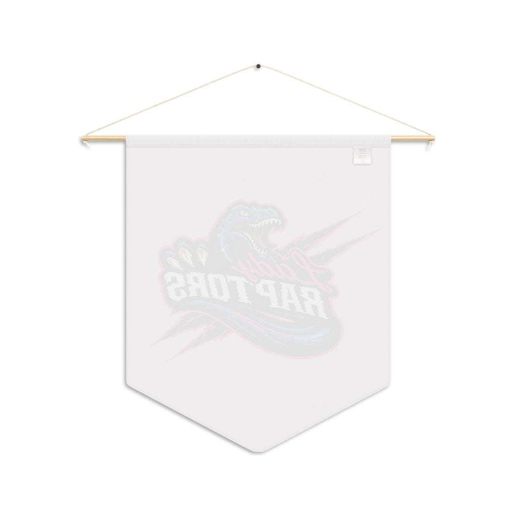 Lady Raptors Pink Team Pennant Banner — Dino Sports Wall Decor