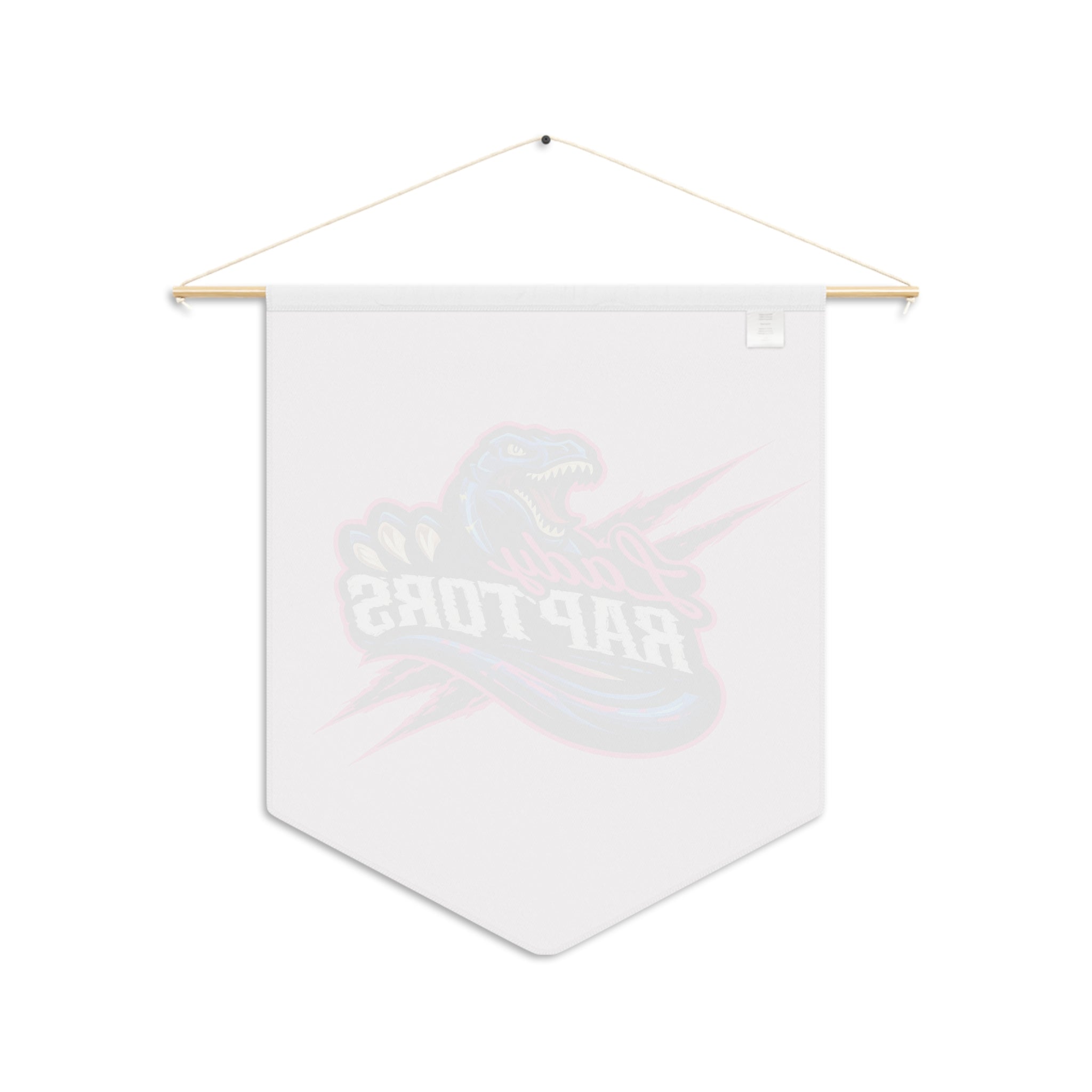 Lady Raptors Pink Team Pennant Banner — Dino Sports Wall Decor