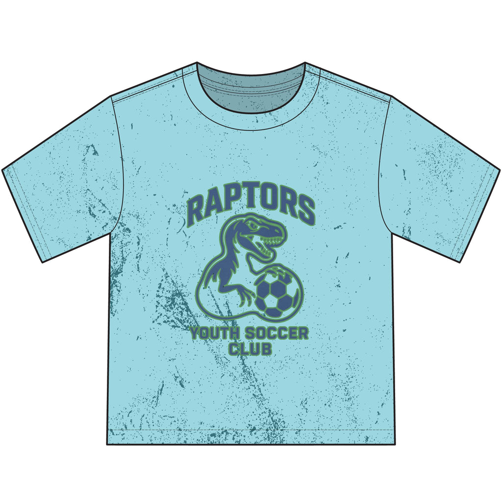 Raptors Youth Soccer T‑Shirt — Vintage Dino Soccer Club Tee