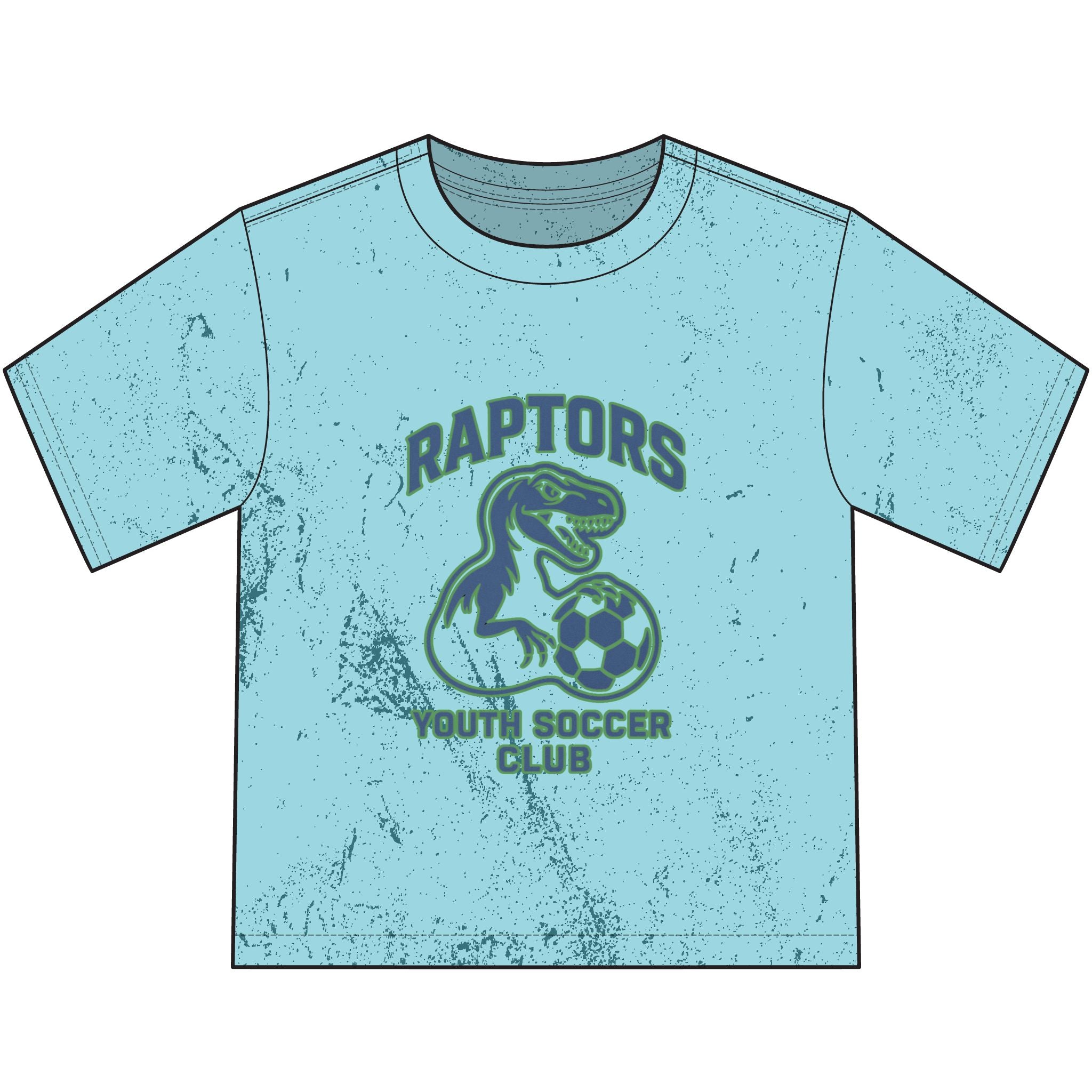 Raptors Youth Soccer T‑Shirt — Vintage Dino Soccer Club Tee