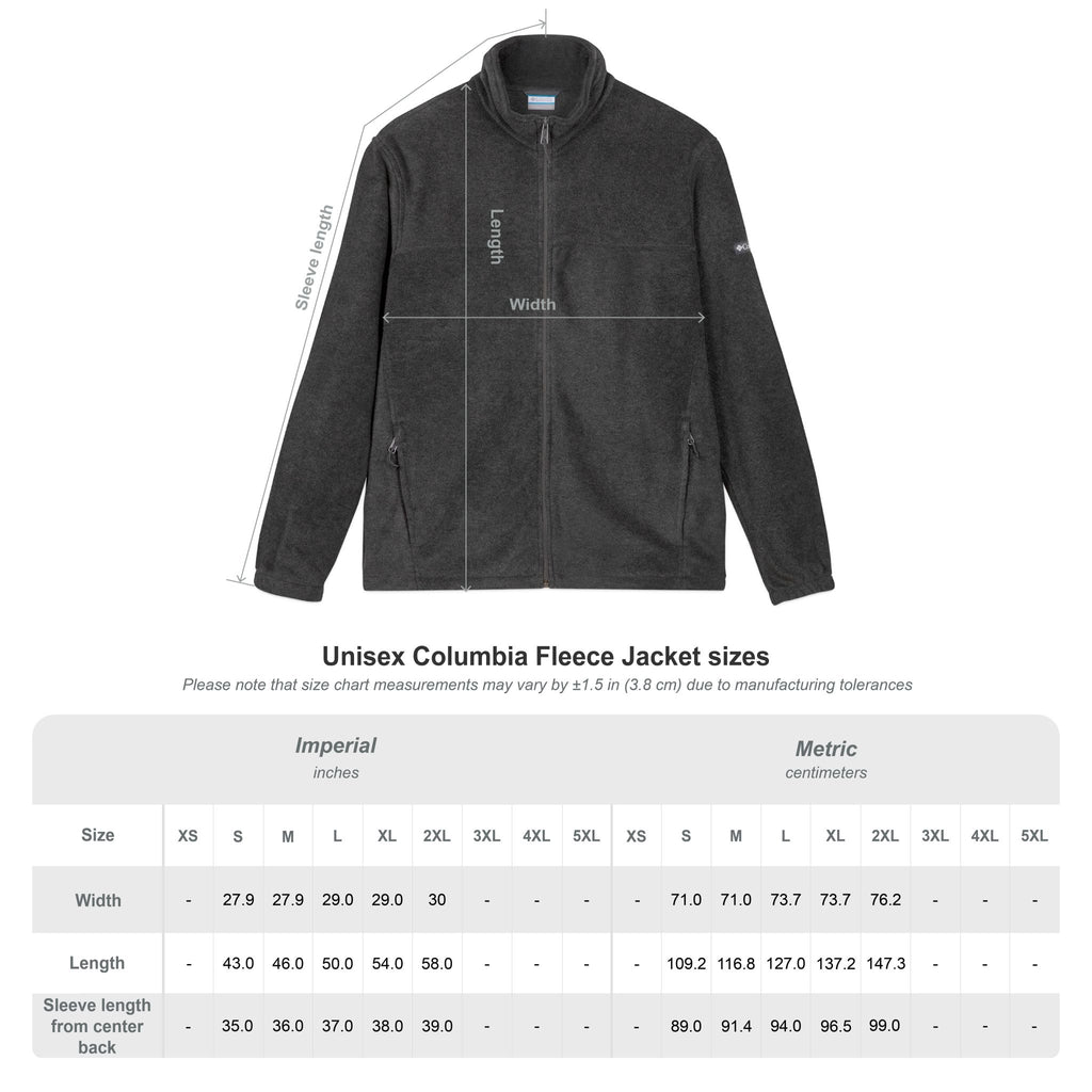 Embroidered Mountain Wave Columbia Fleece Jacket
