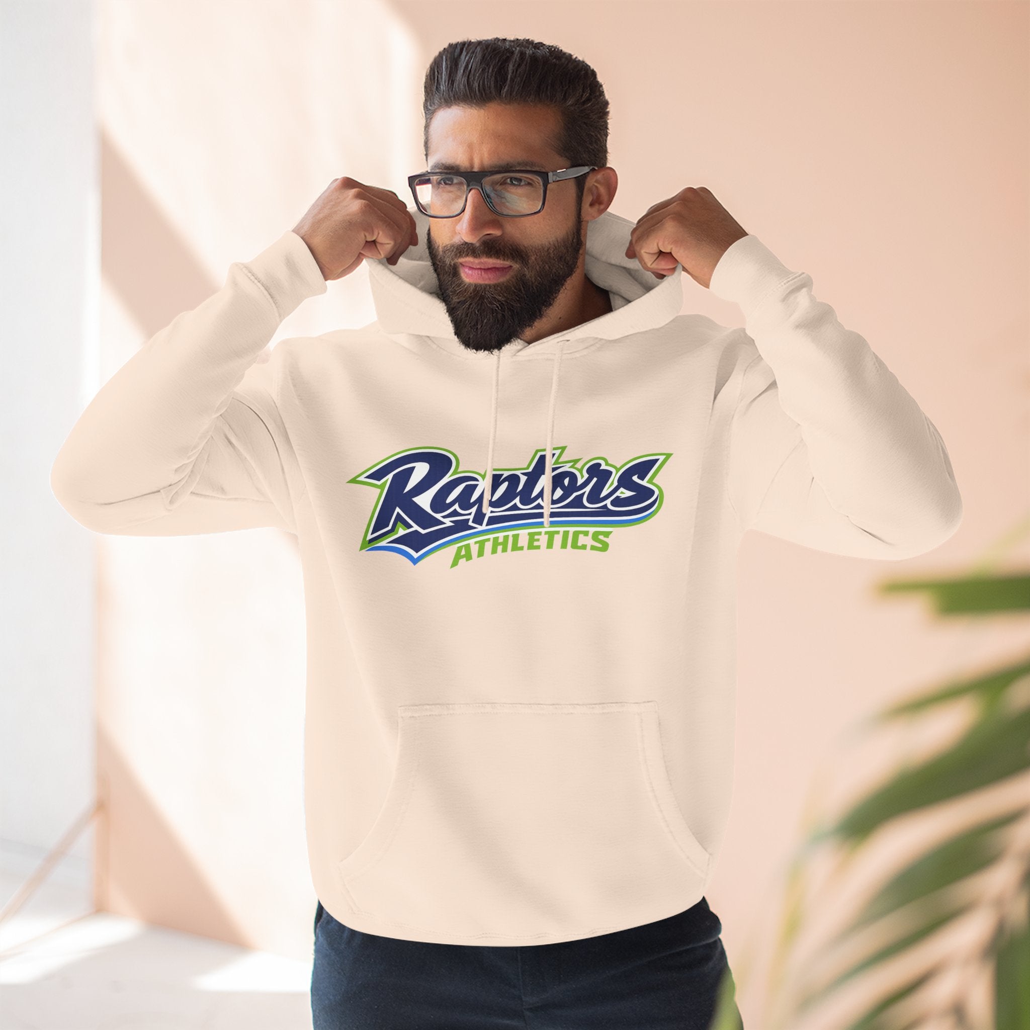Raptors Athletics Hoodie — Three-Panel Fleece Pullover