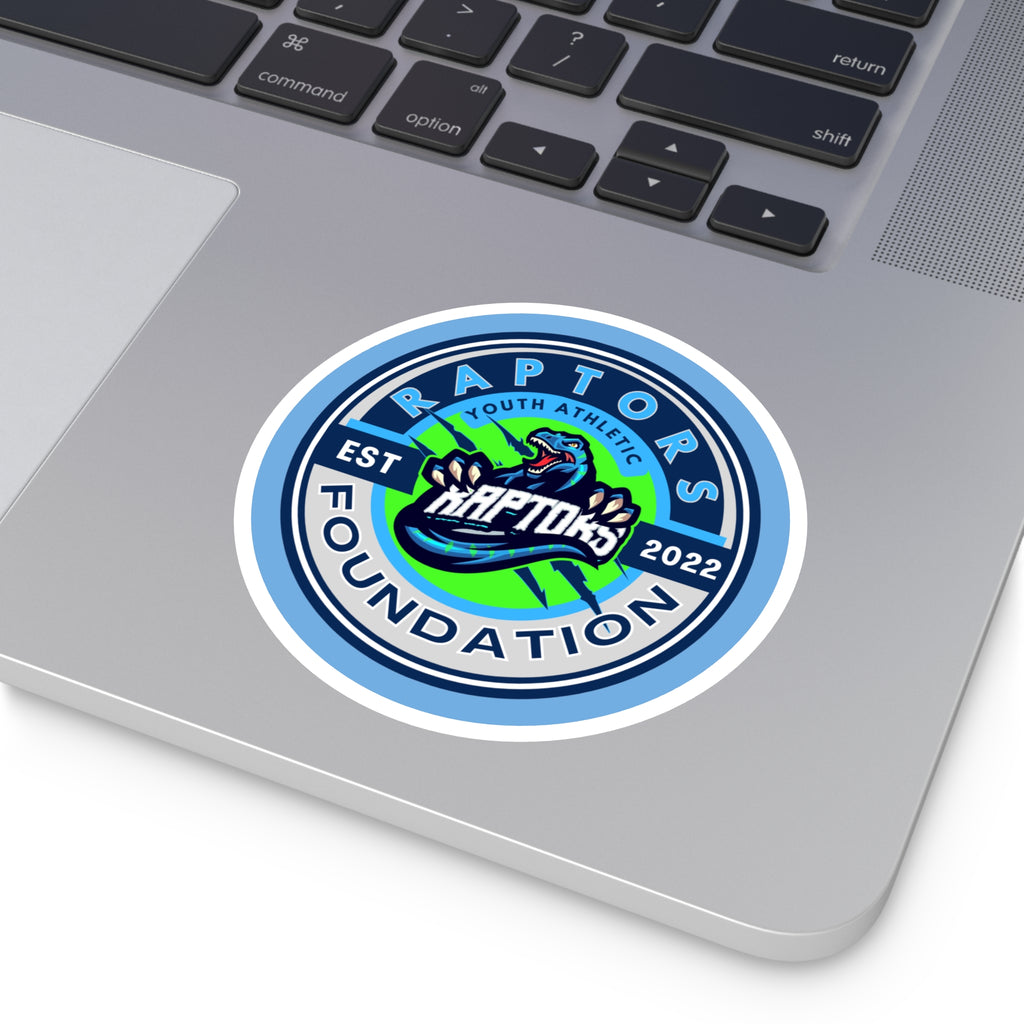Raptors Foundation Round Sticker — Youth Athletic Team Logo (EST 2022) Indoor/Outdoor