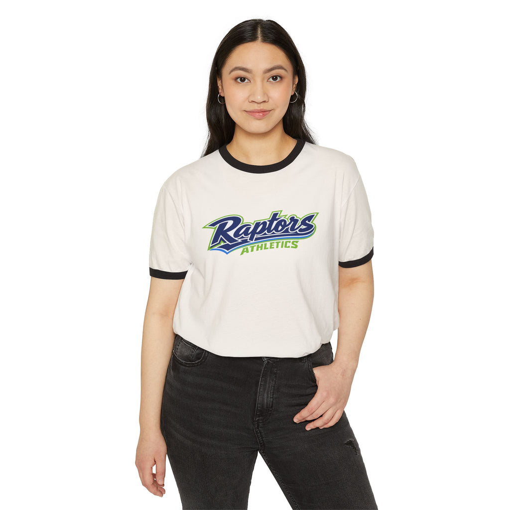 Raptors Athletics Ringer T-Shirt — Retro Sports Graphic Tee