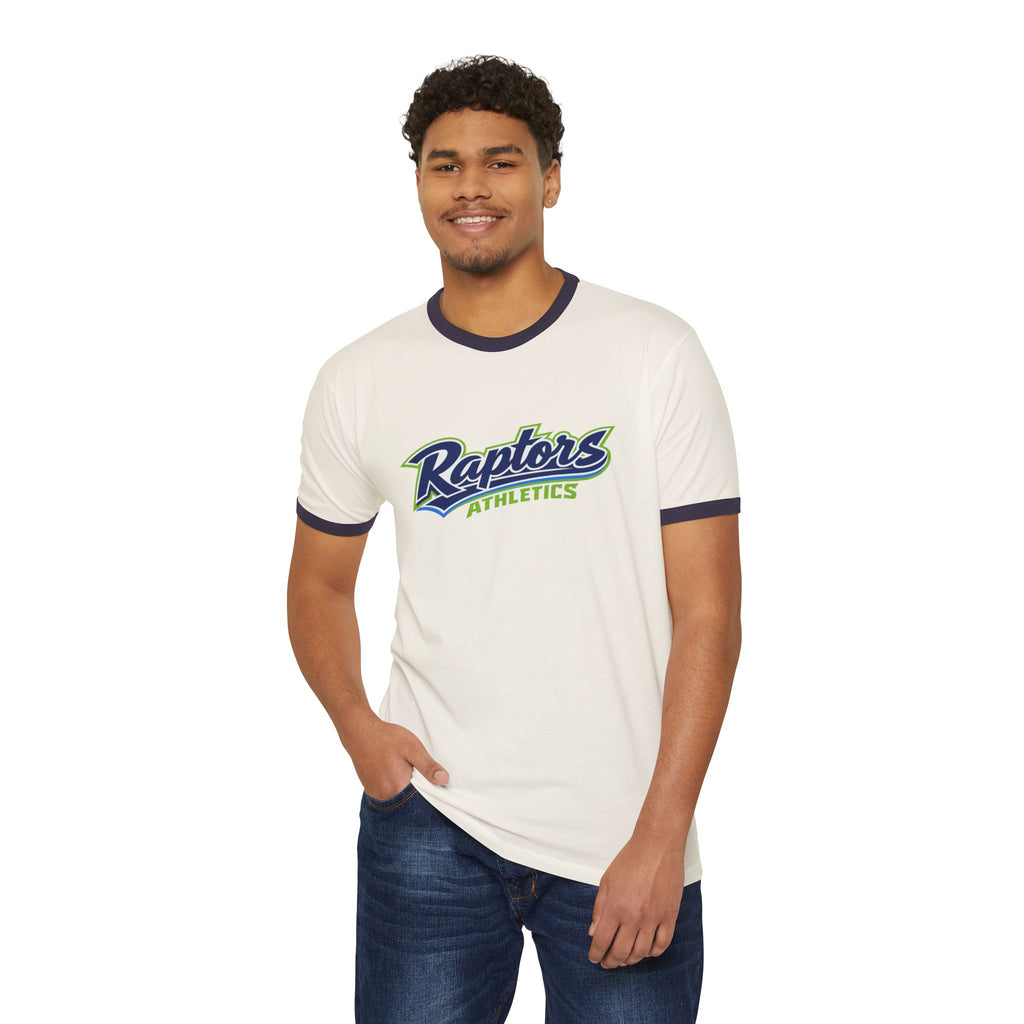 Raptors Athletics Ringer T-Shirt — Retro Sports Graphic Tee